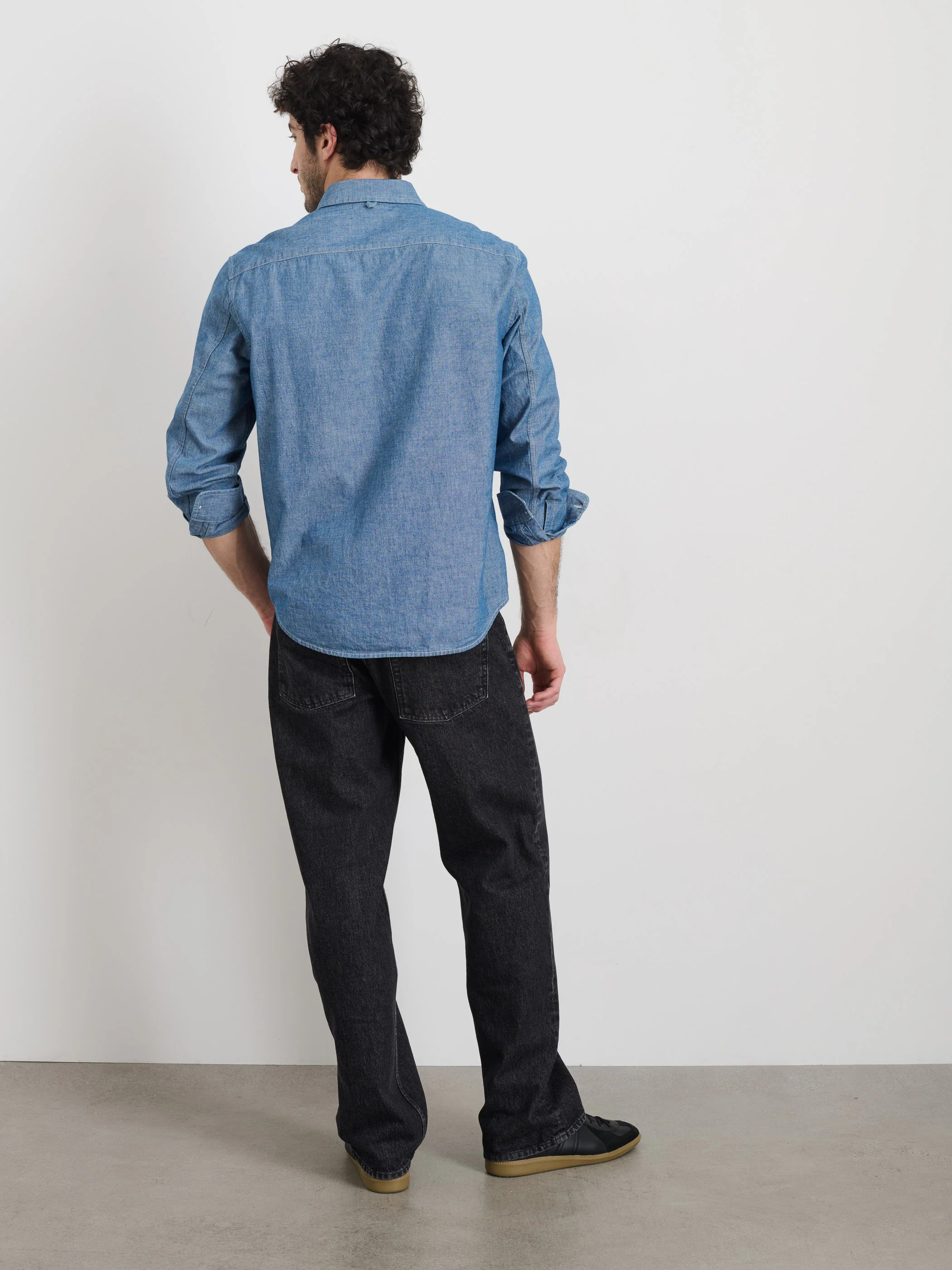 Mill Shirt in Washed Chambray - Image 5