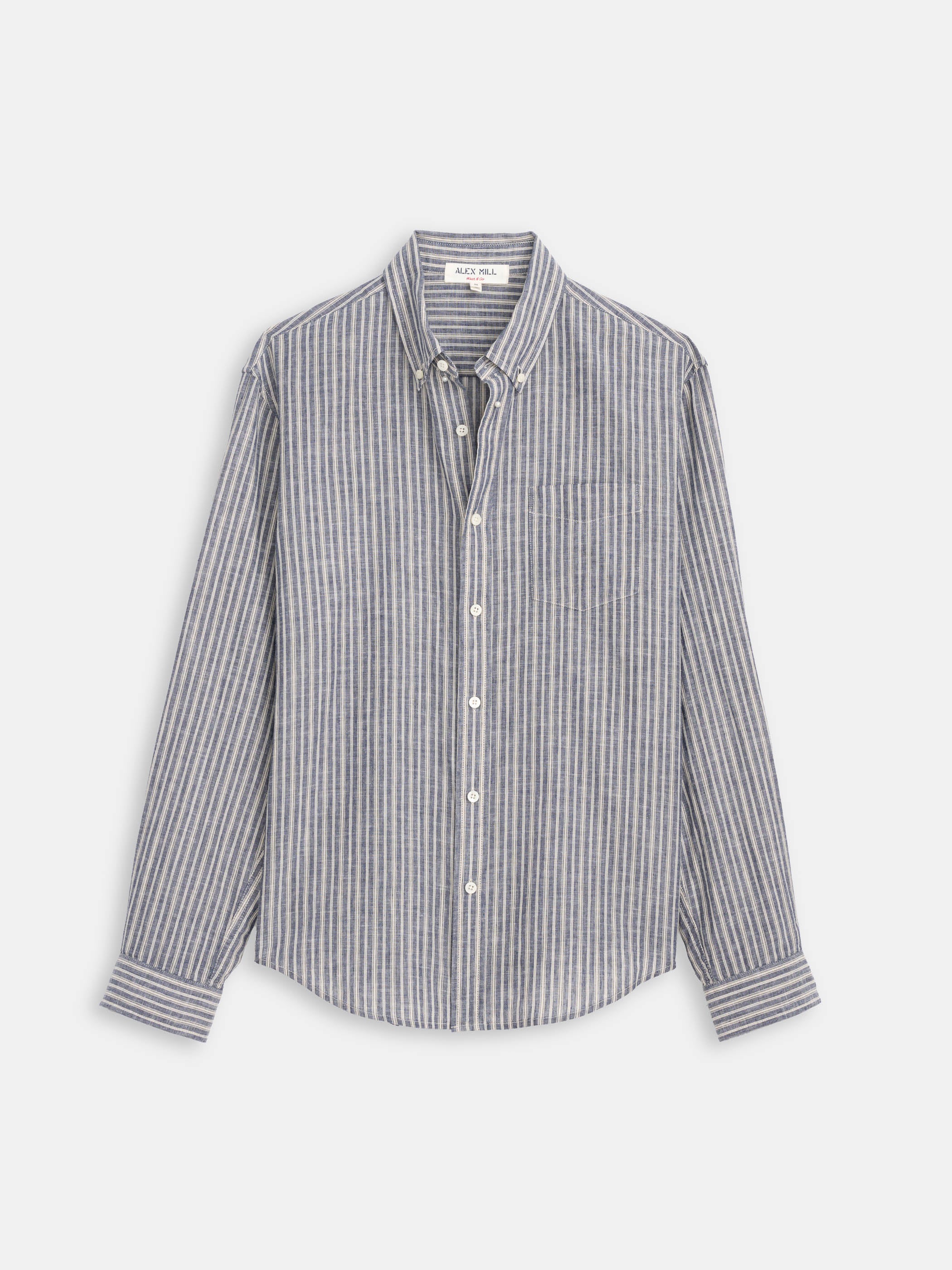 Mill Striped Shirt In Chambray - Image 2
