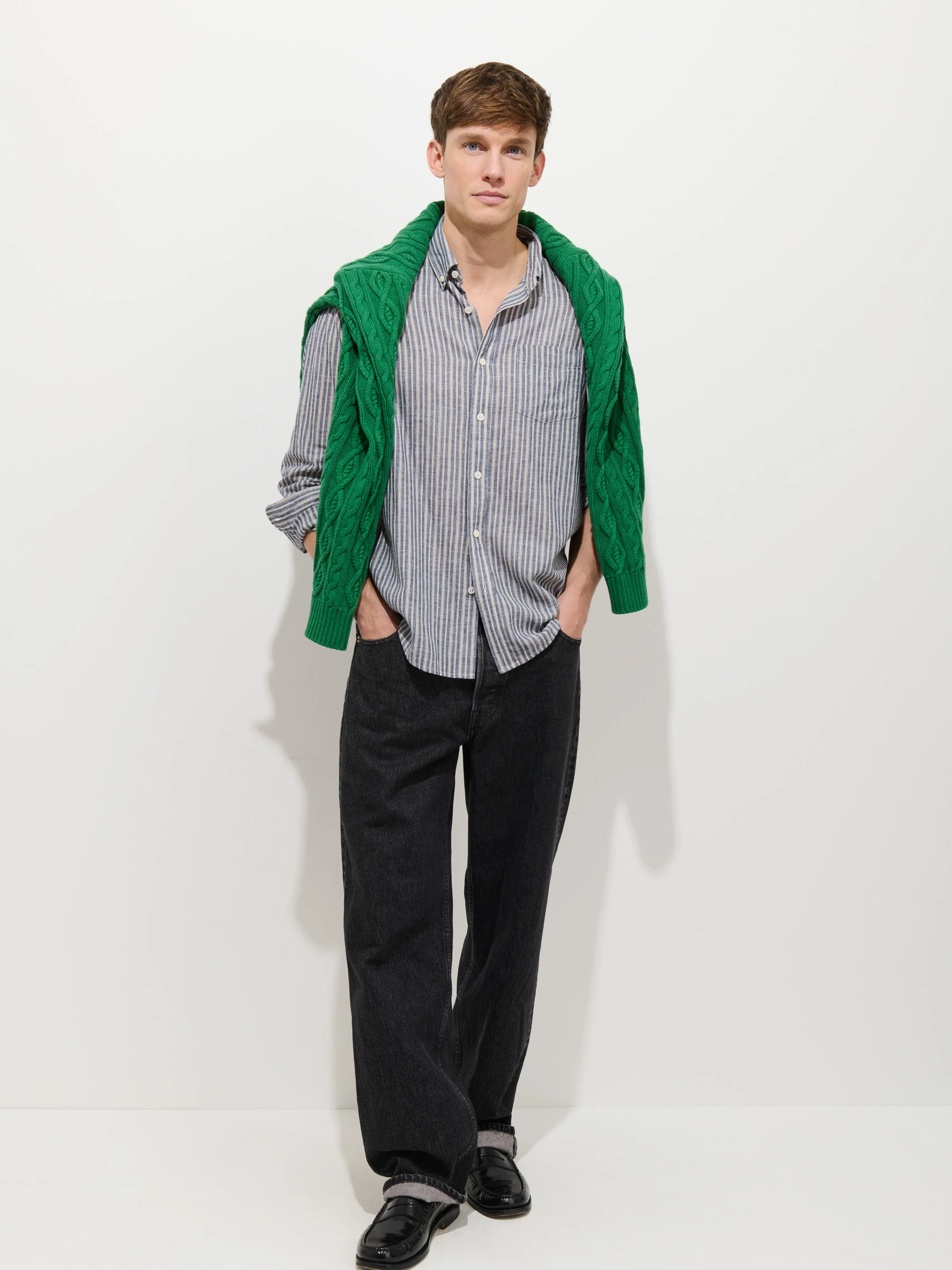 Mill Striped Shirt In Chambray - Image 4