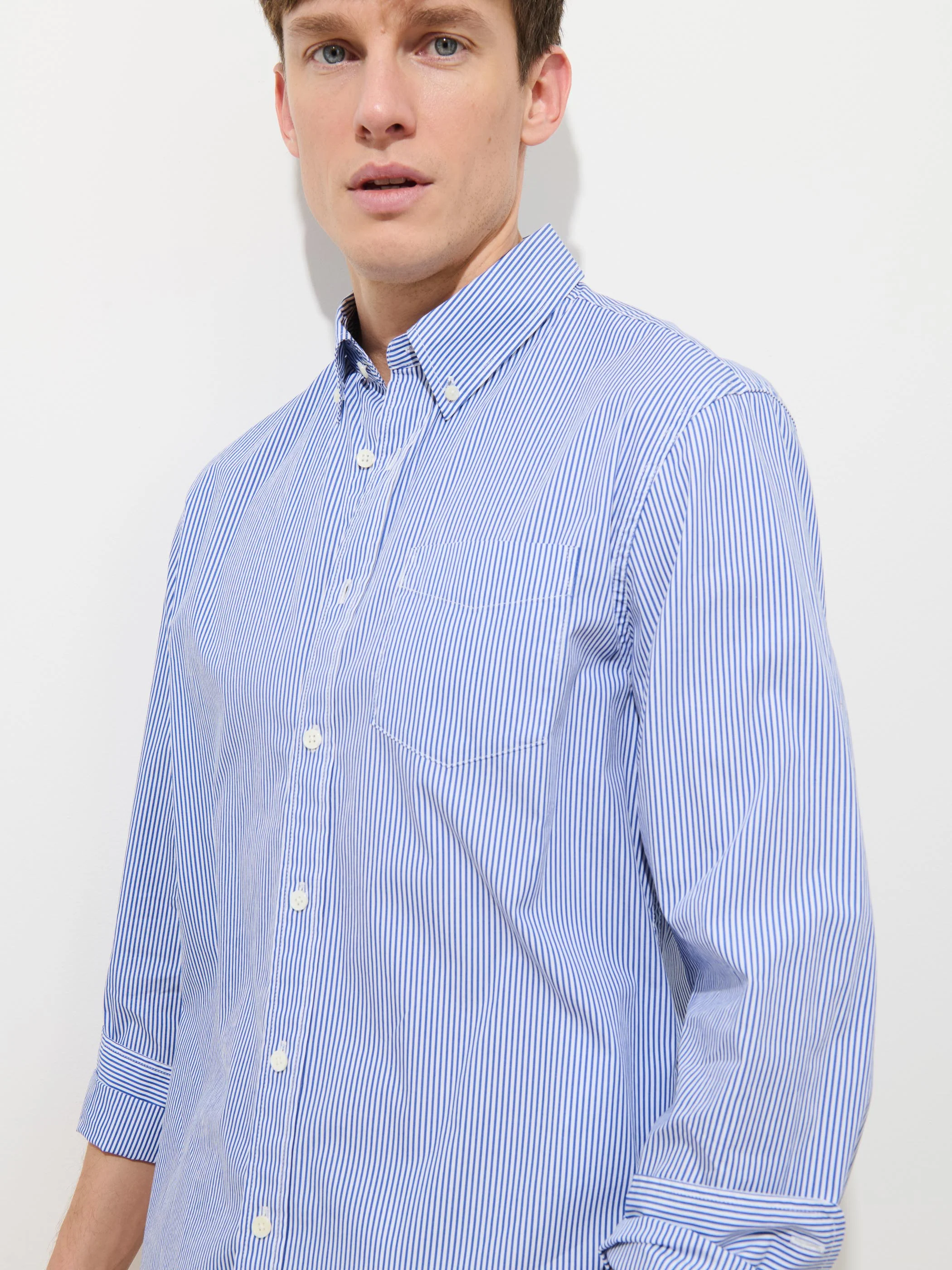 Mill Striped Shirt In Cotton Poplin - Image 5