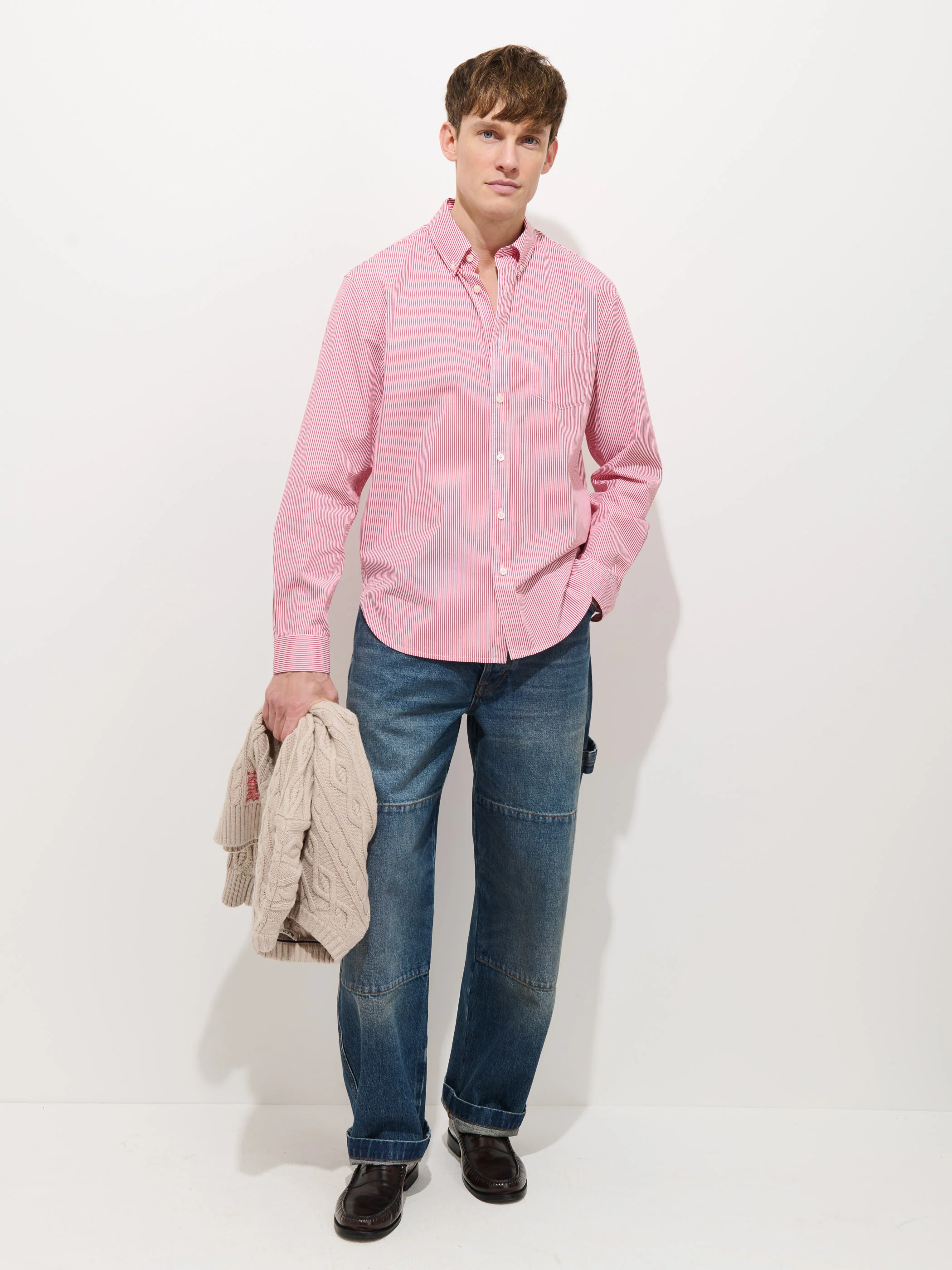 Mill Striped Shirt In Cotton Poplin - Image 3