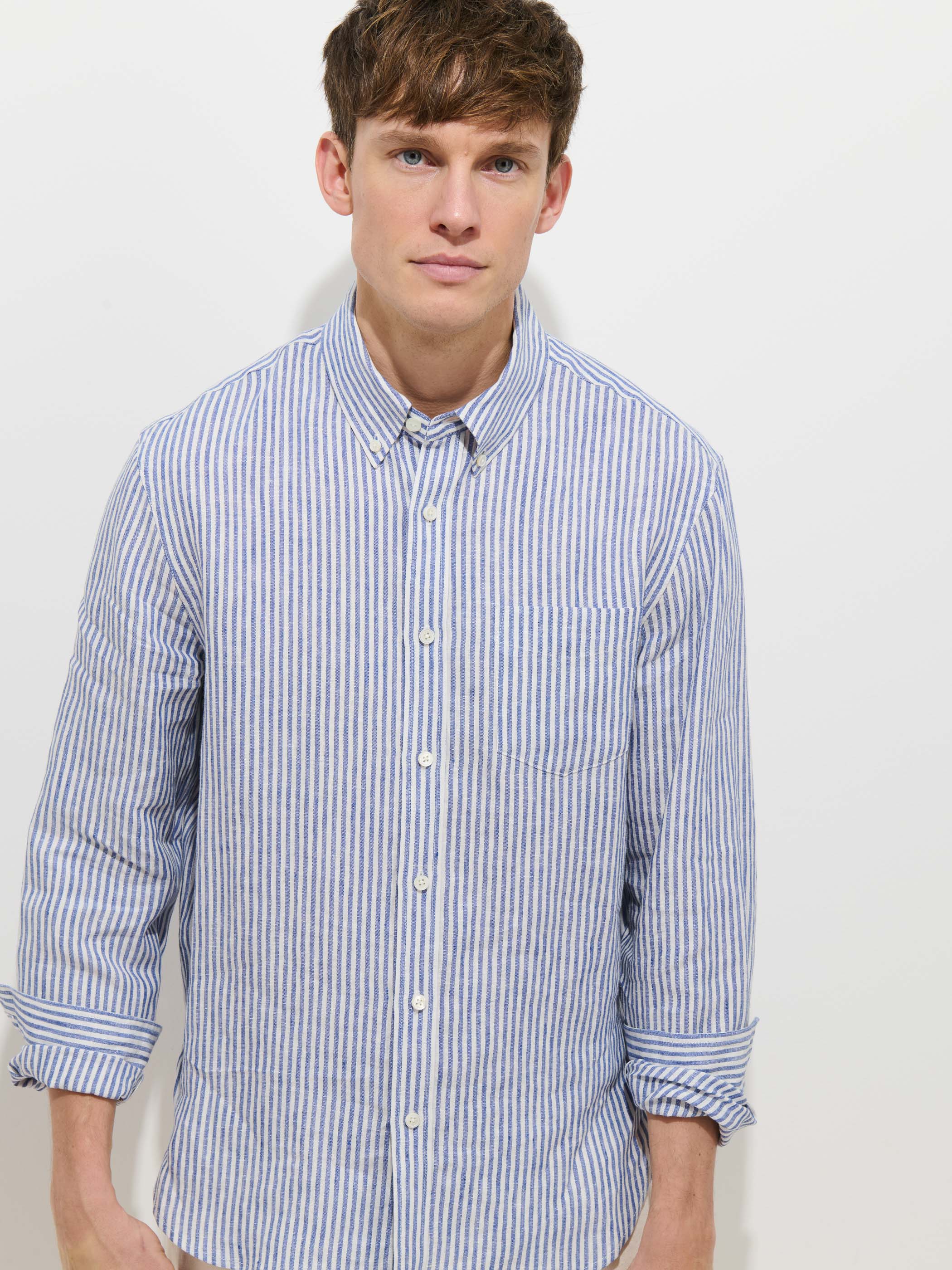 Mill Striped Shirt In Linen