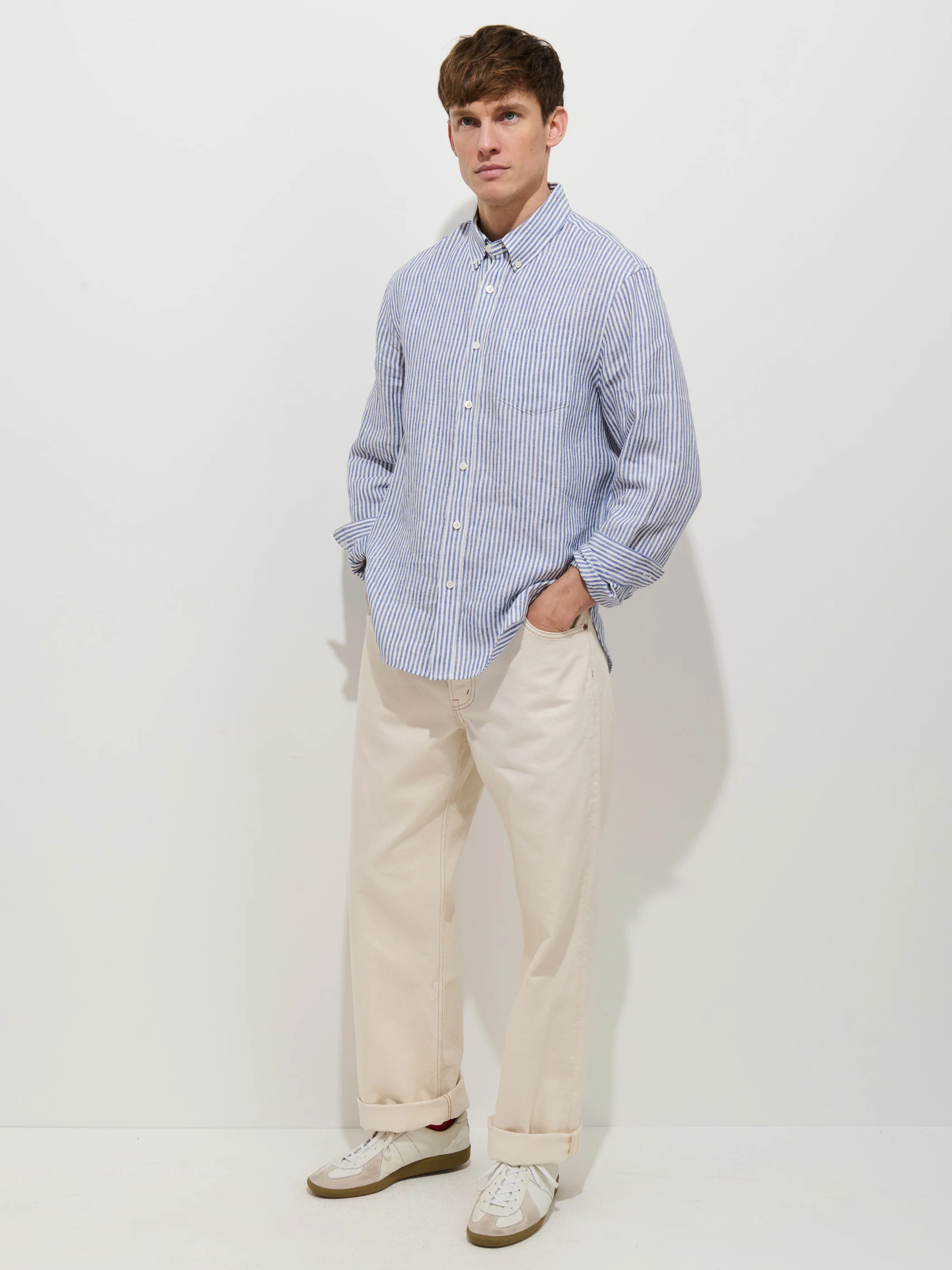 Mill Striped Shirt In Linen - Image 3