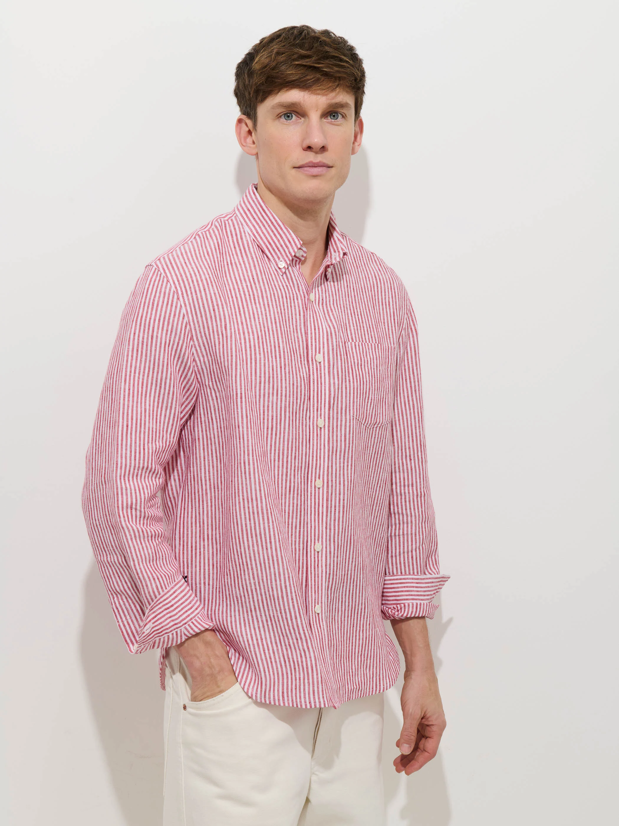 Mill Striped Shirt In Linen