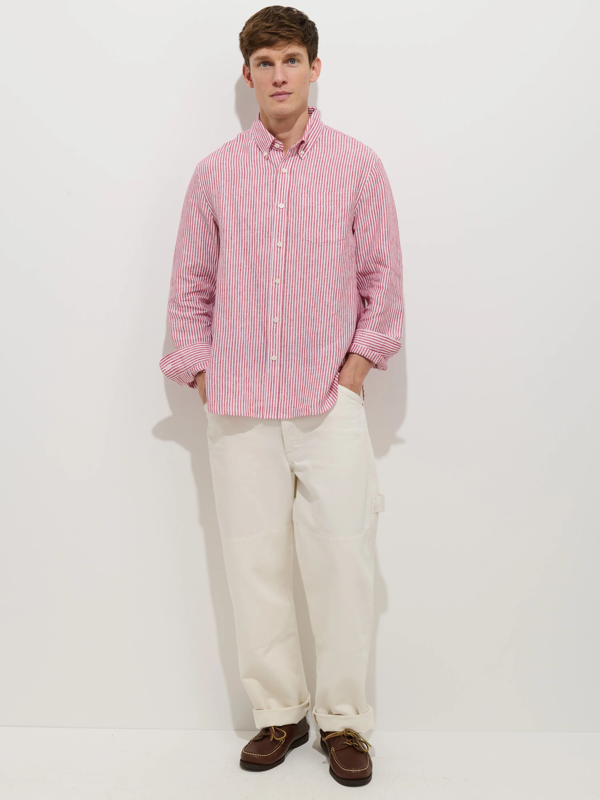 Mill Striped Shirt In Linen - Image 3