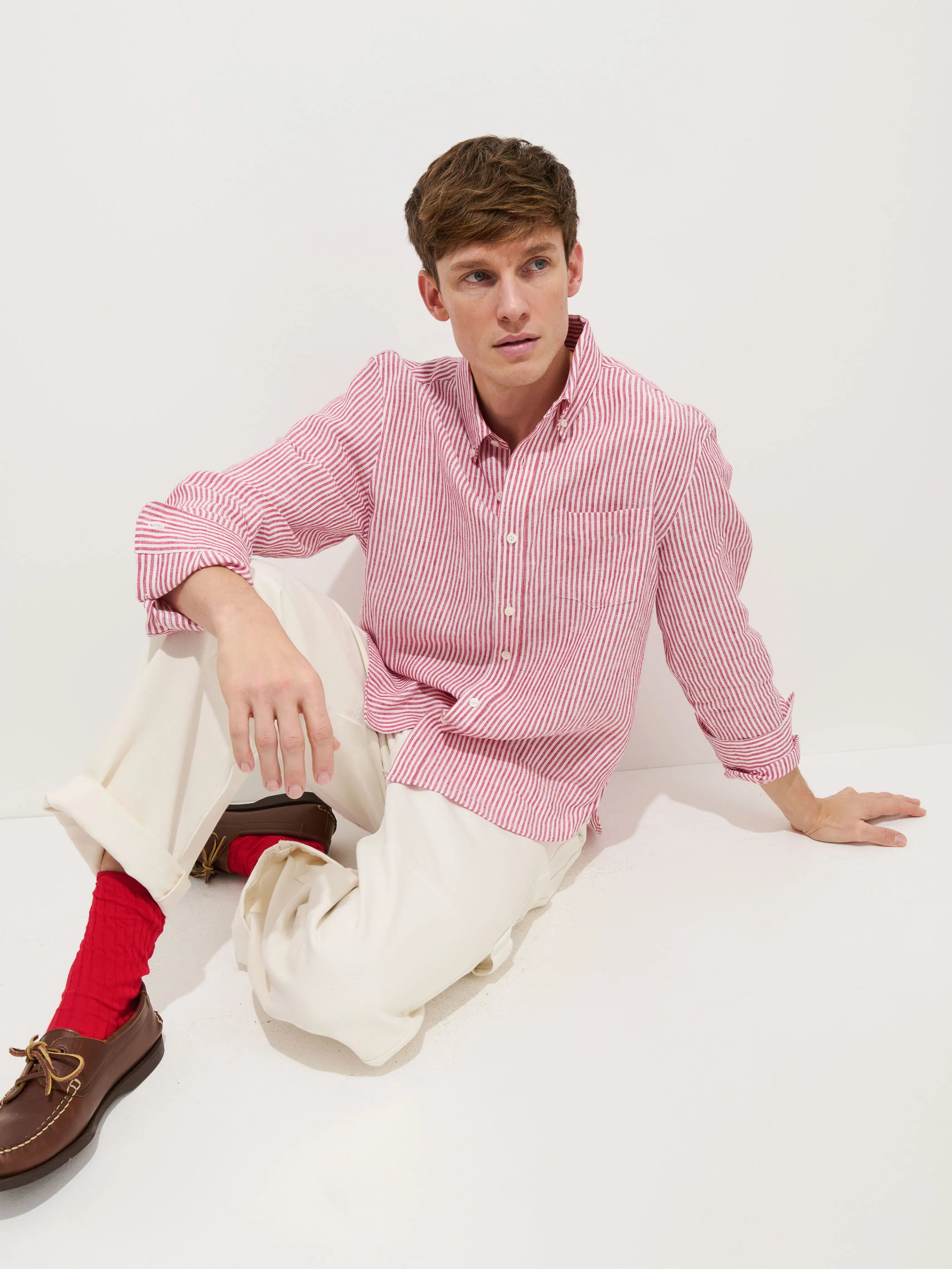 Mill Striped Shirt In Linen - Image 5