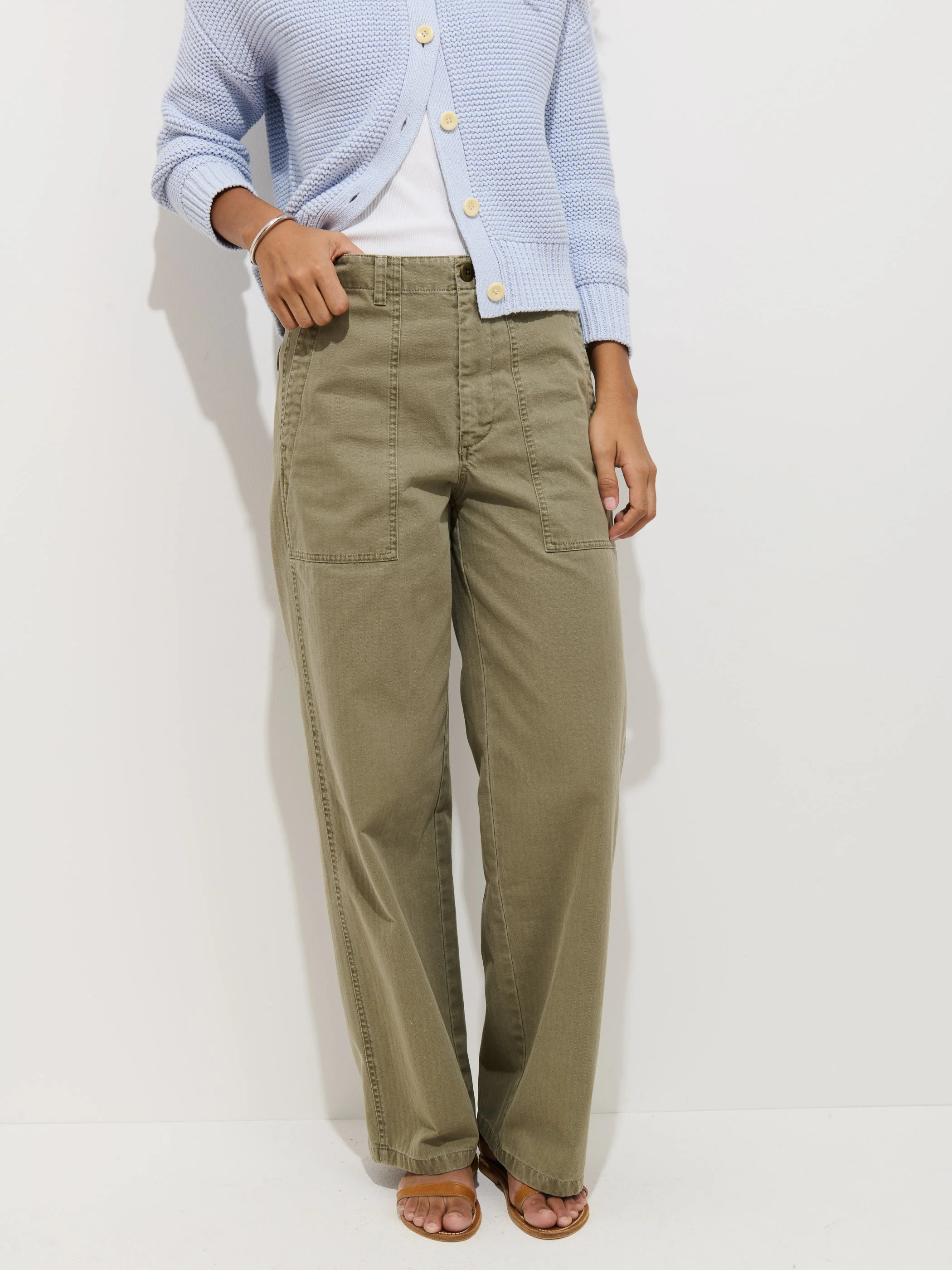 Annie Trouser in Herringbone - Image 3