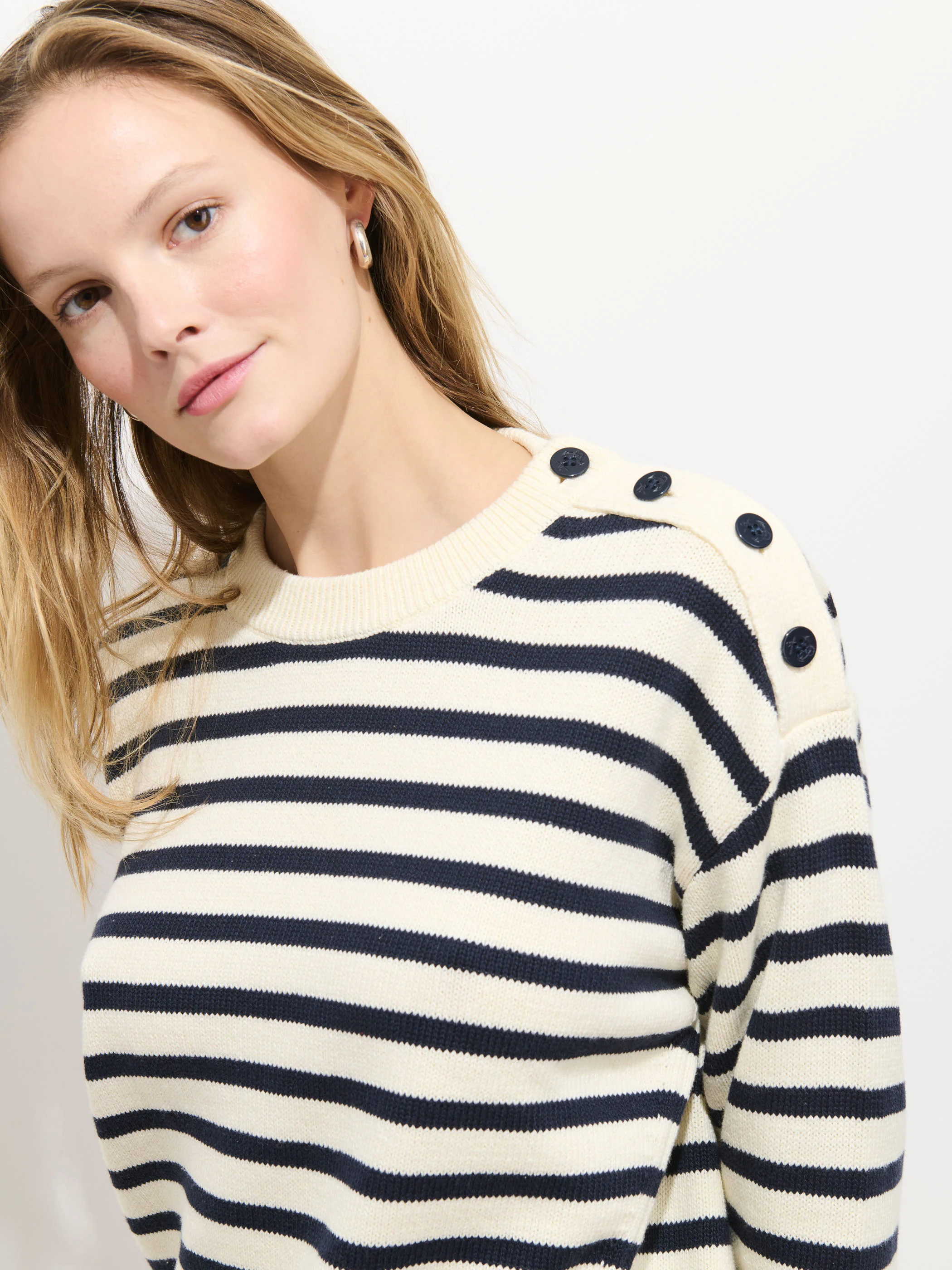 Normandy Striped Sweater In Cotton - Image 7