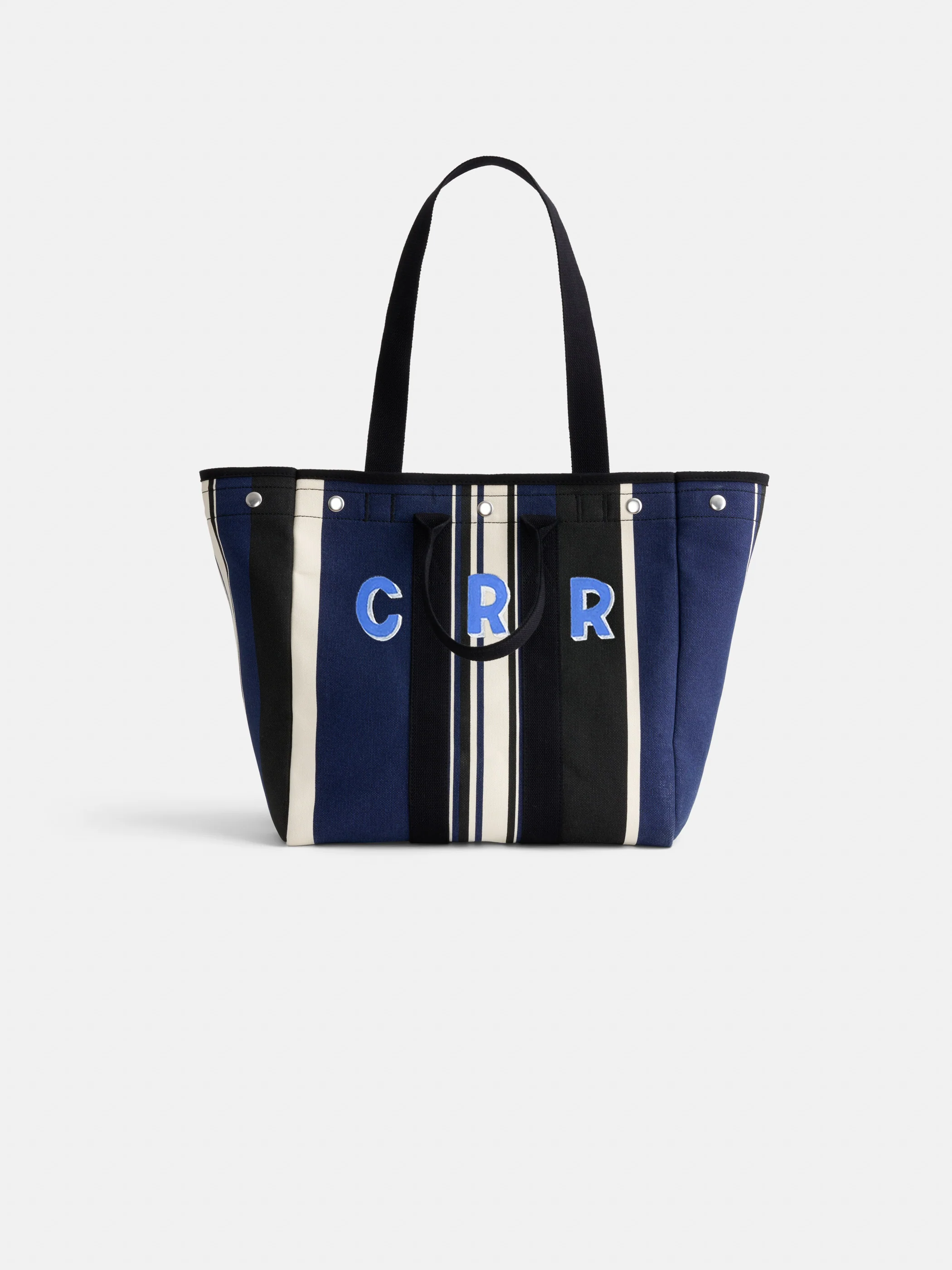 Painted Perfect Weekday Tote in Navy Cabana Stripe