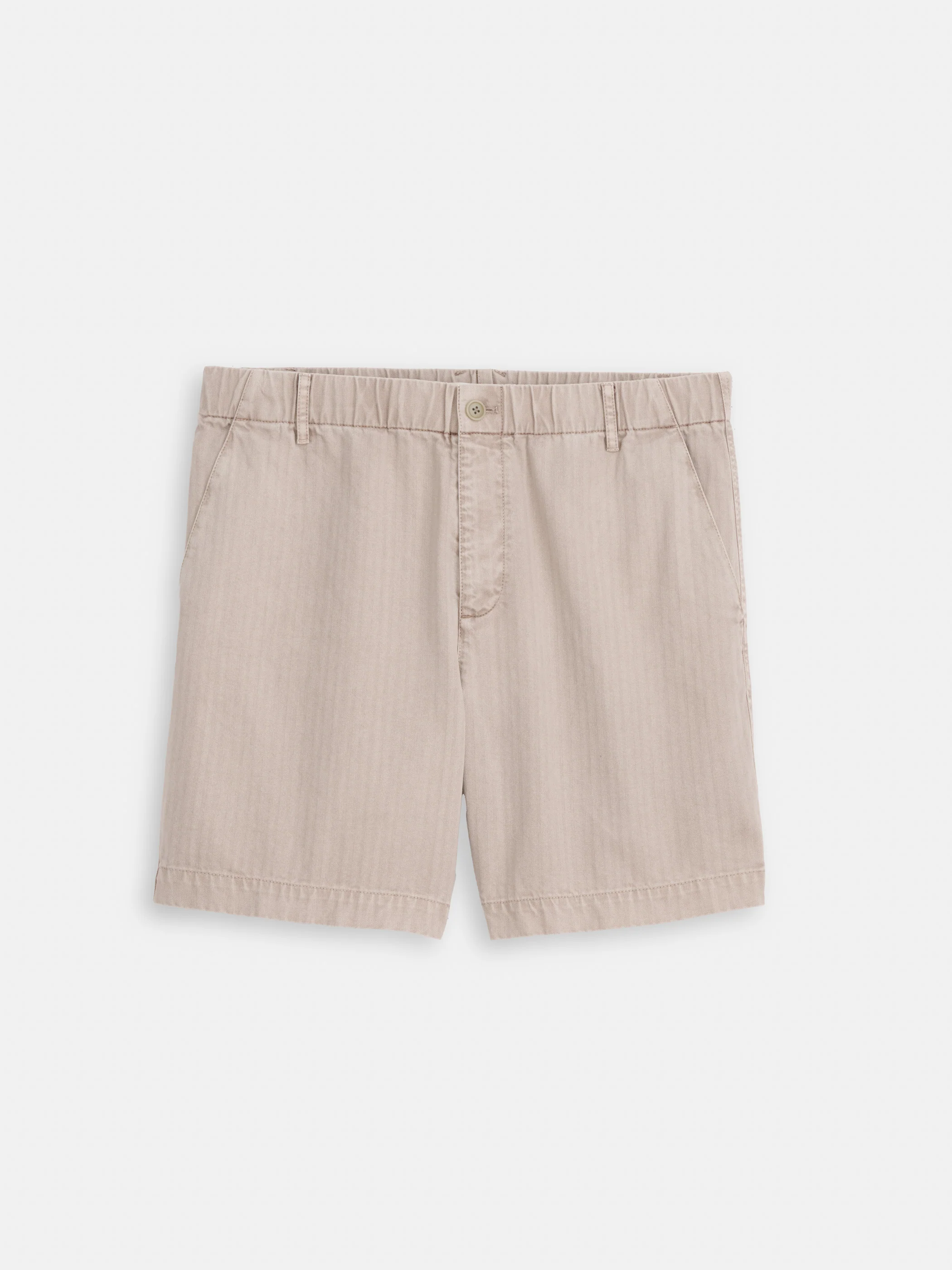 Pull On Short In Cotton Herringbone - Image 2