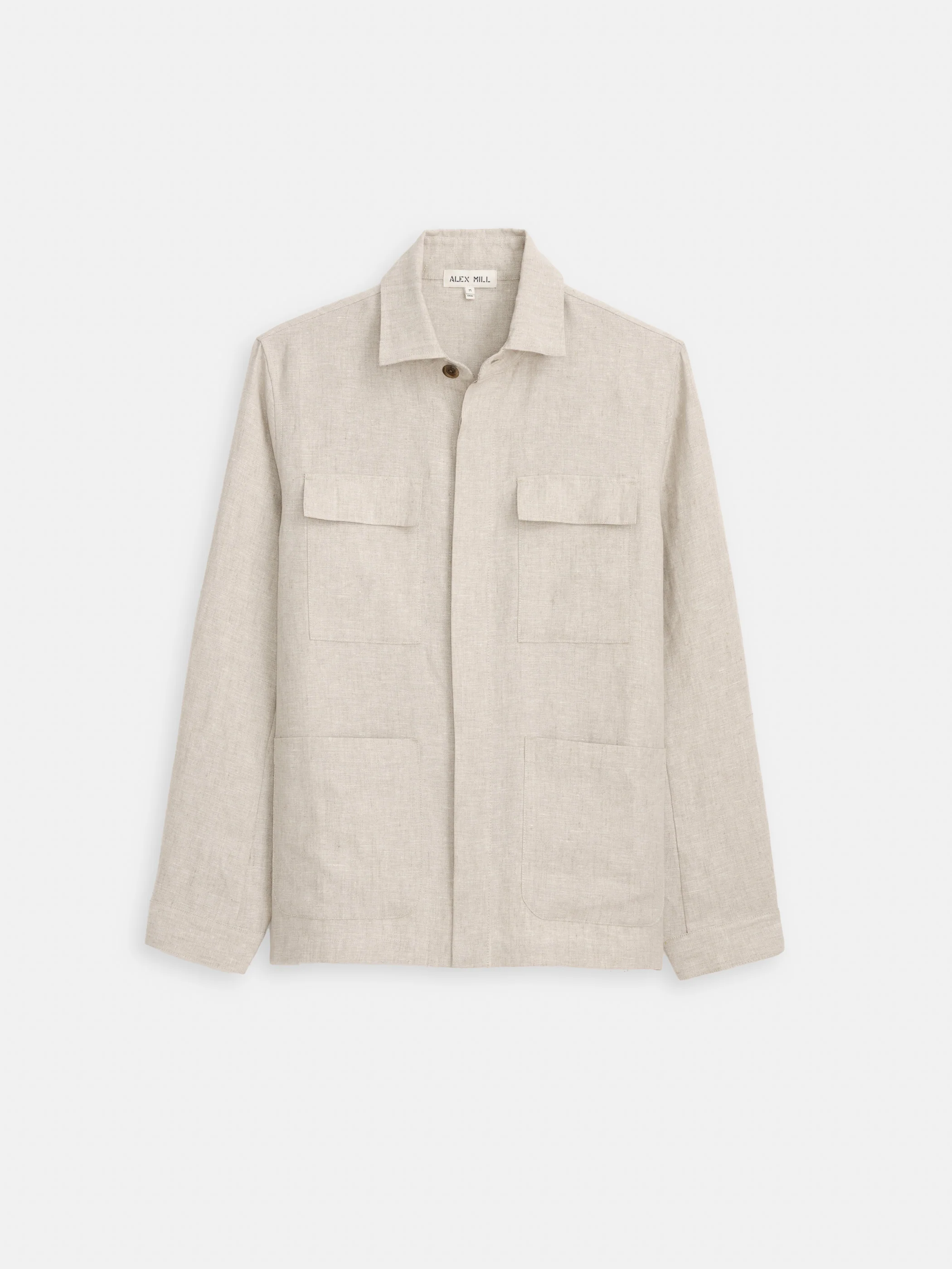 Riviera Work Jacket In Flax Linen - Image 2