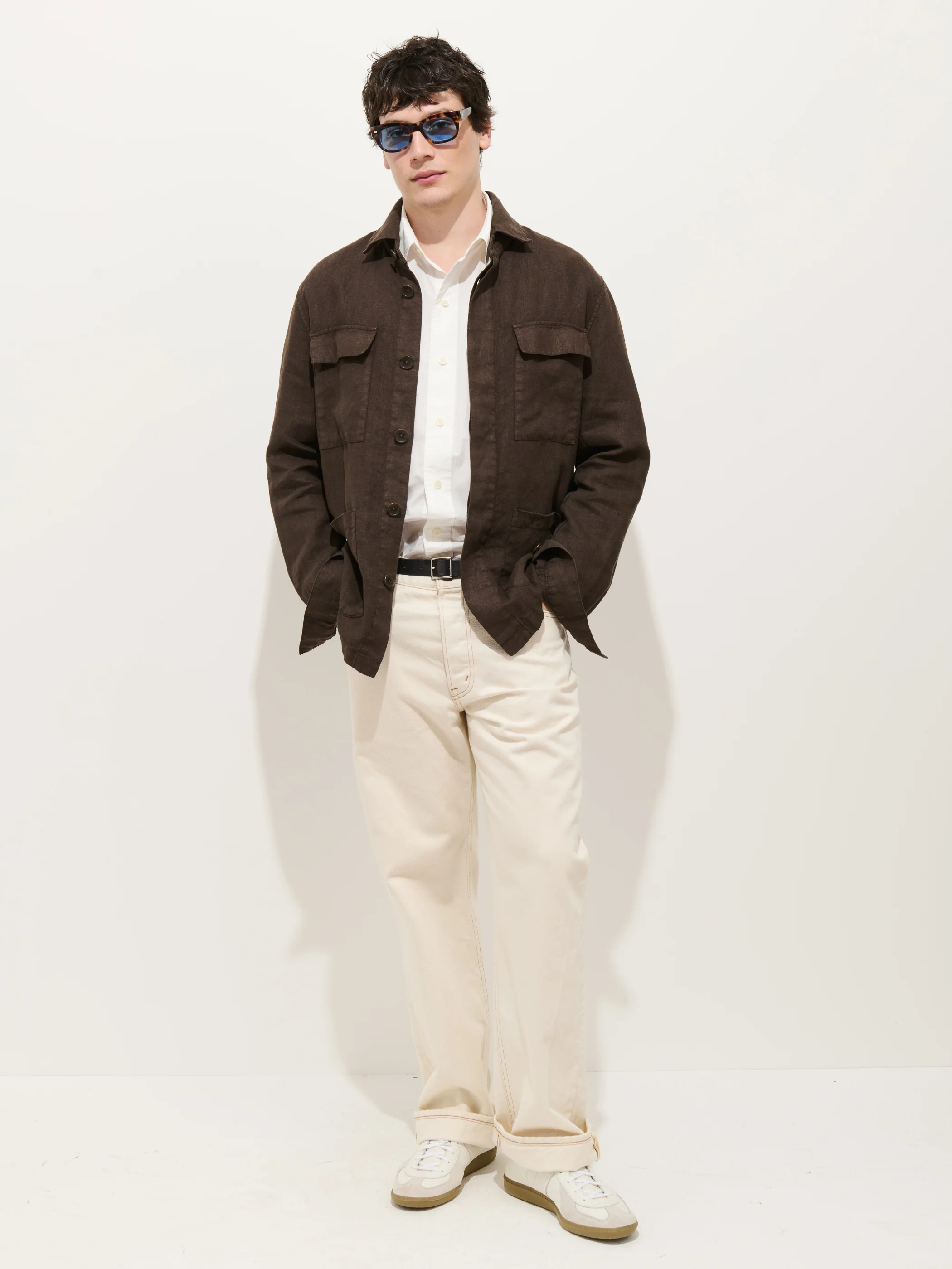 Riviera Work Jacket In Linen - Image 3