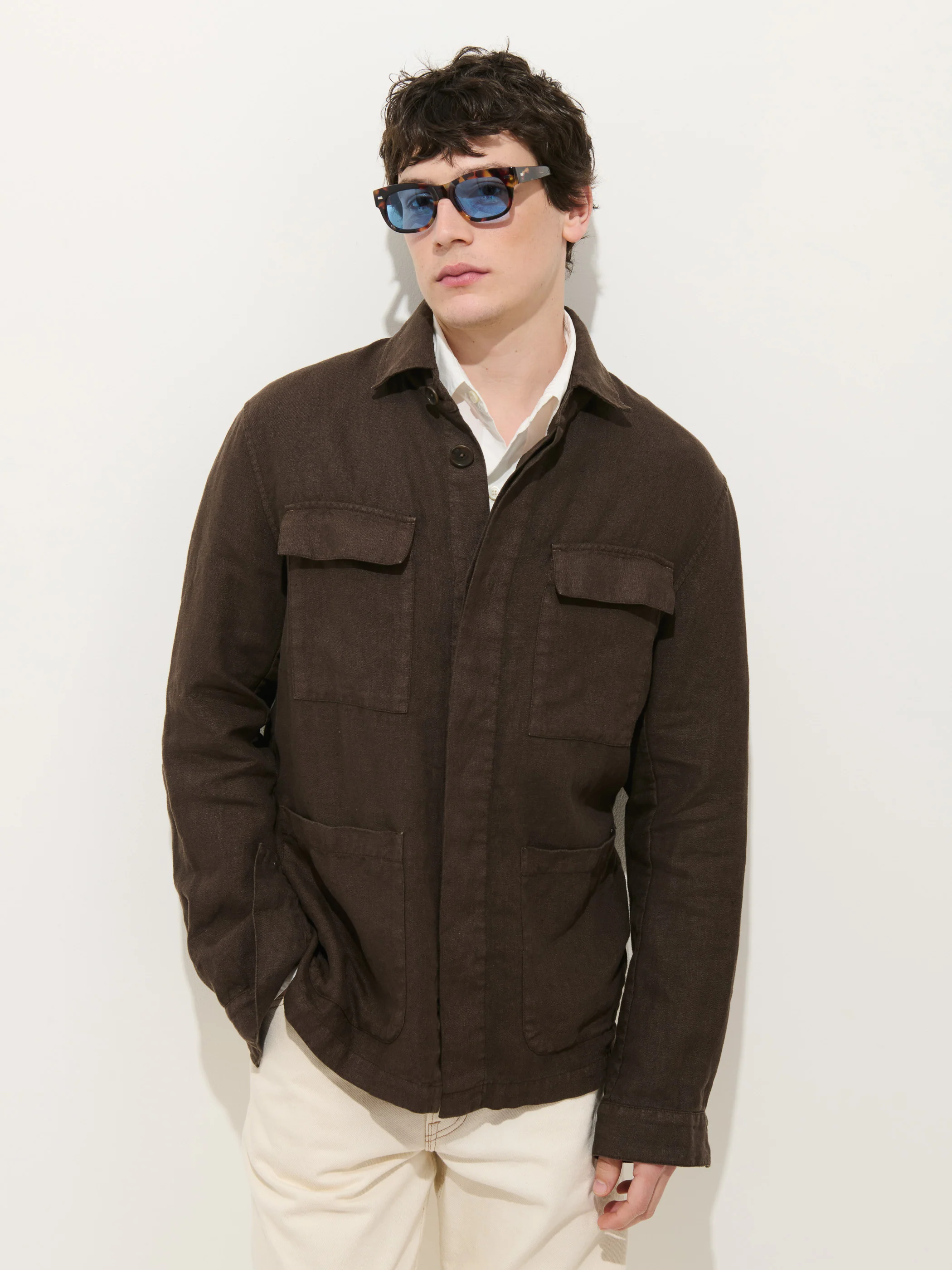 Riviera Work Jacket In Linen - Image 4