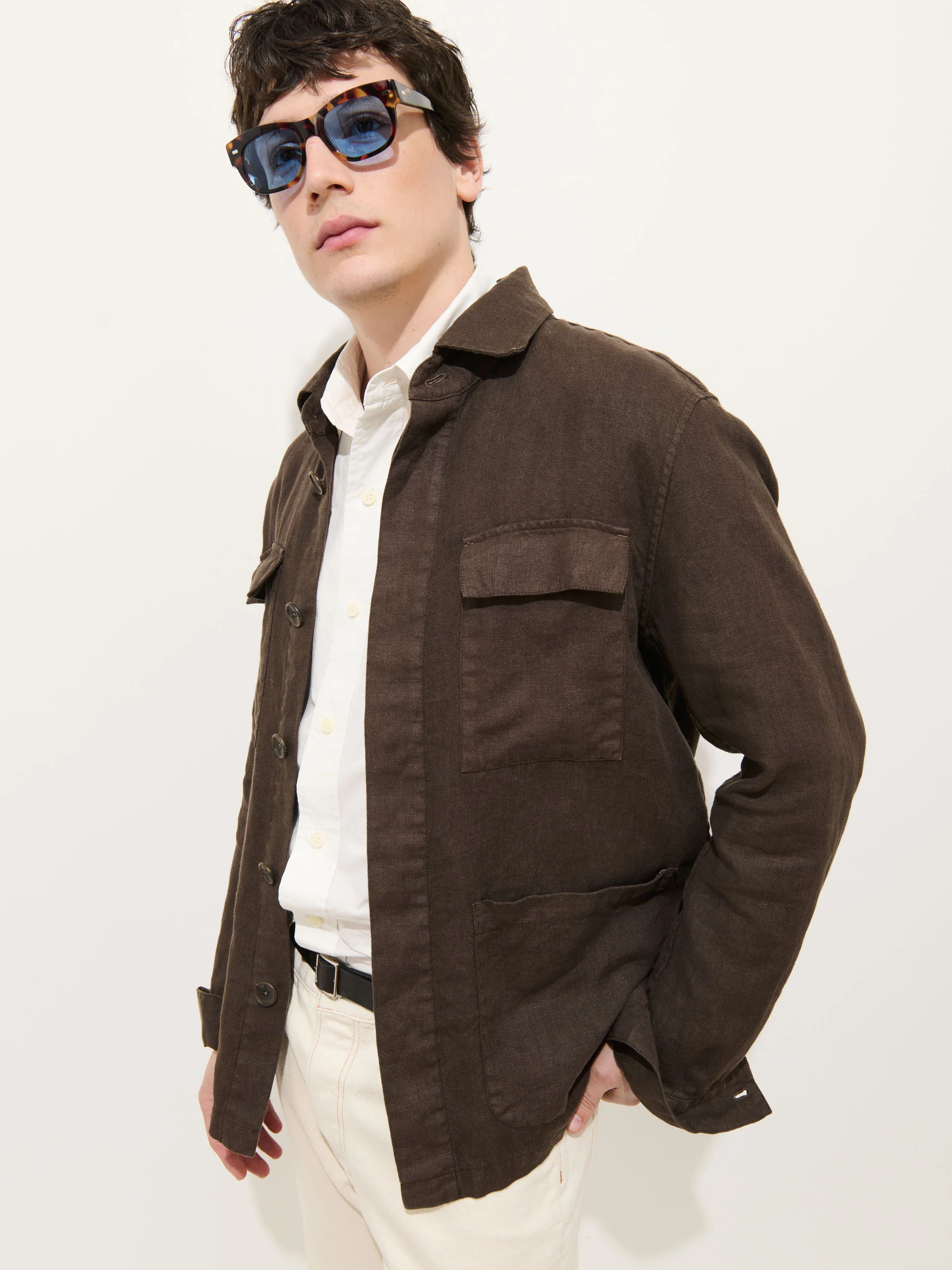 Riviera Work Jacket In Linen - Image 5