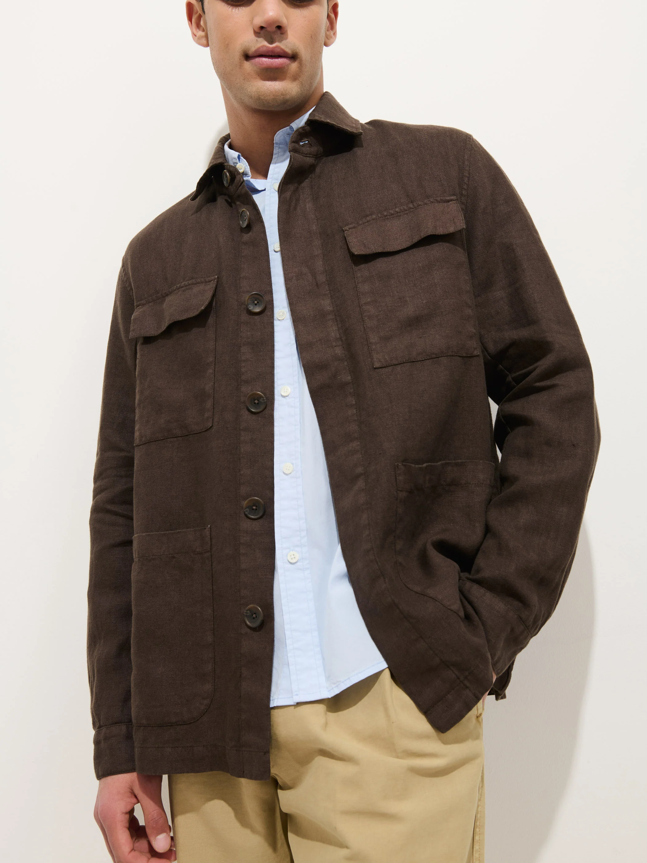 Riviera Work Jacket In Linen - Image 8