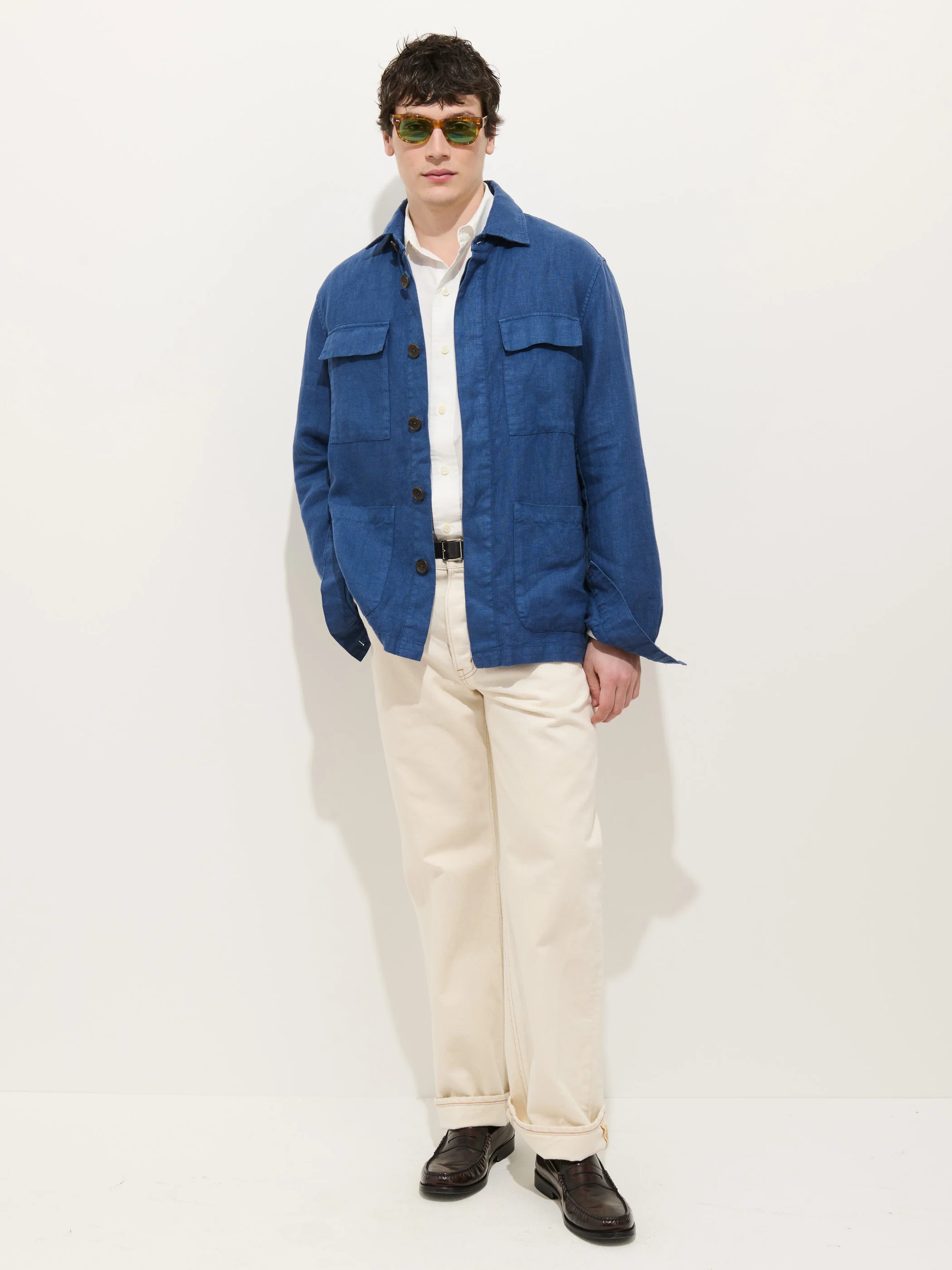 Riviera Work Jacket In Linen - Image 3