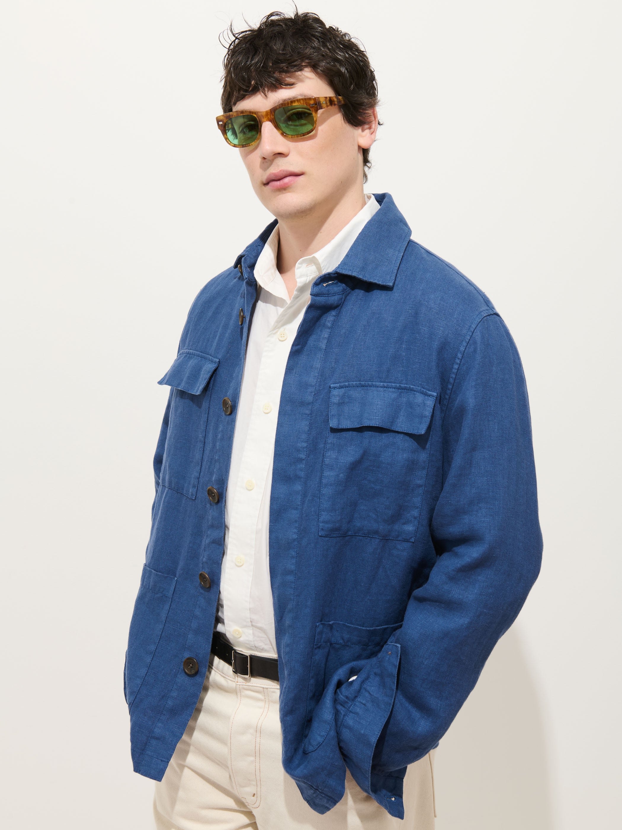 Riviera Work Jacket In Linen - Image 4