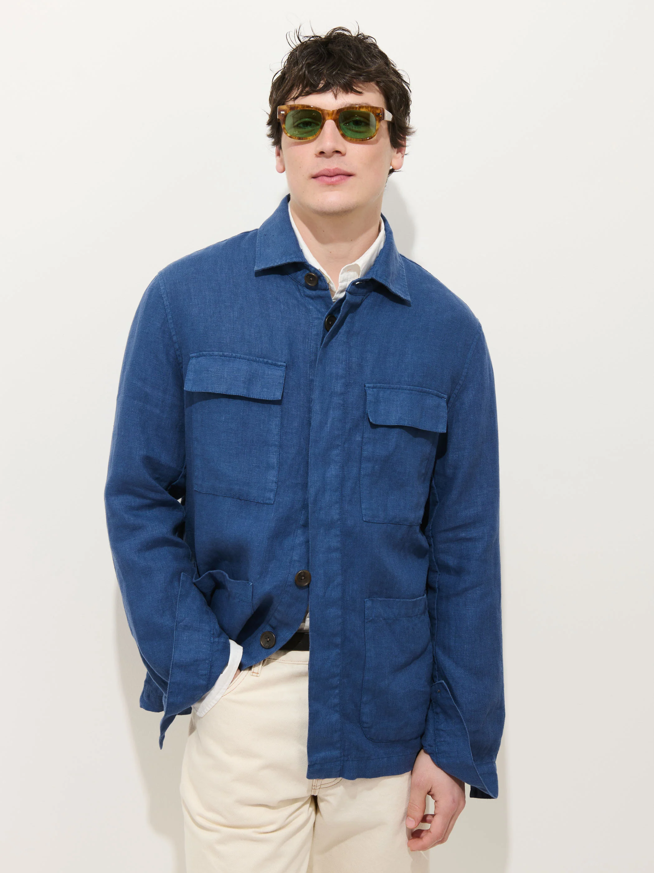 Riviera Work Jacket In Linen - Image 5