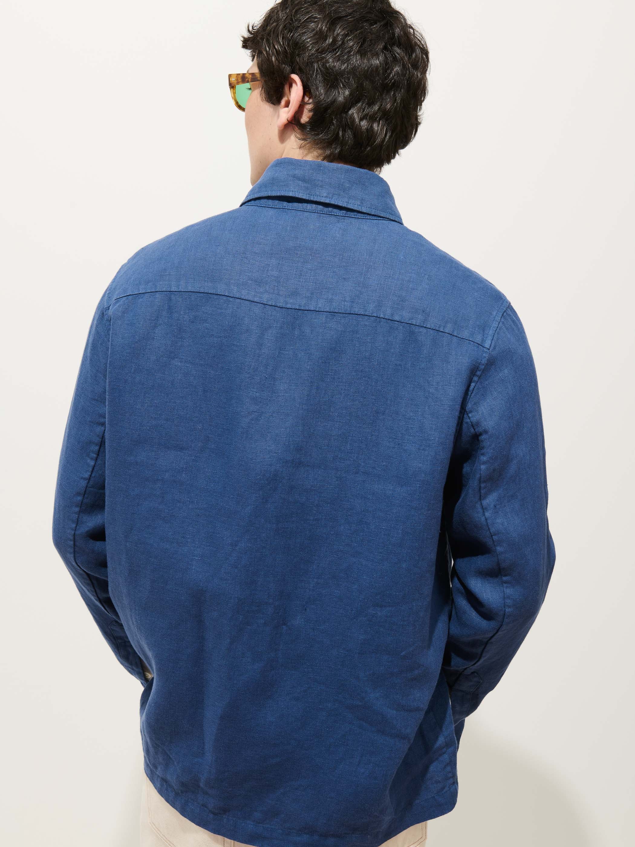 Riviera Work Jacket In Linen - Image 6