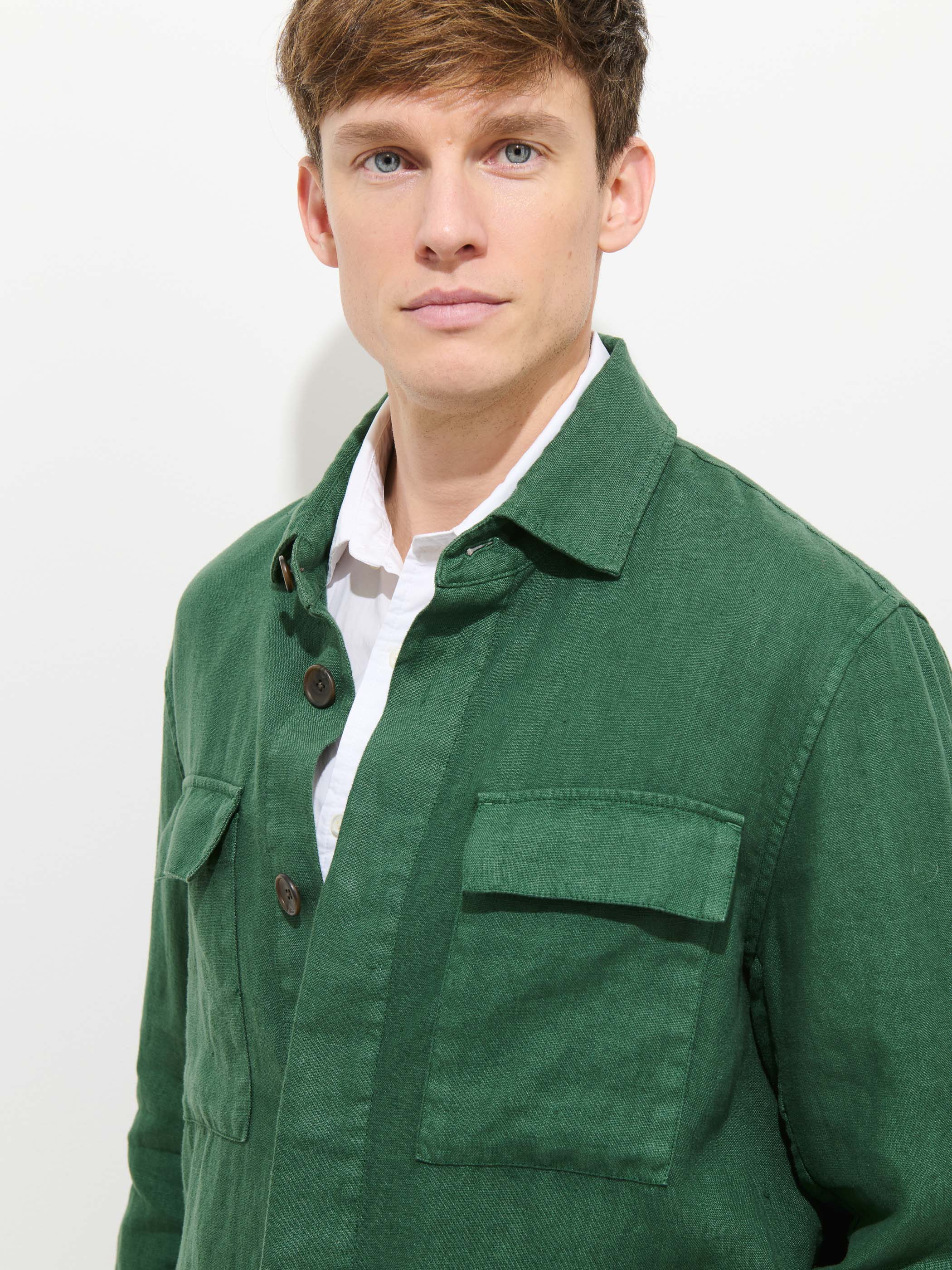 Riviera Work Jacket In Linen - Image 5