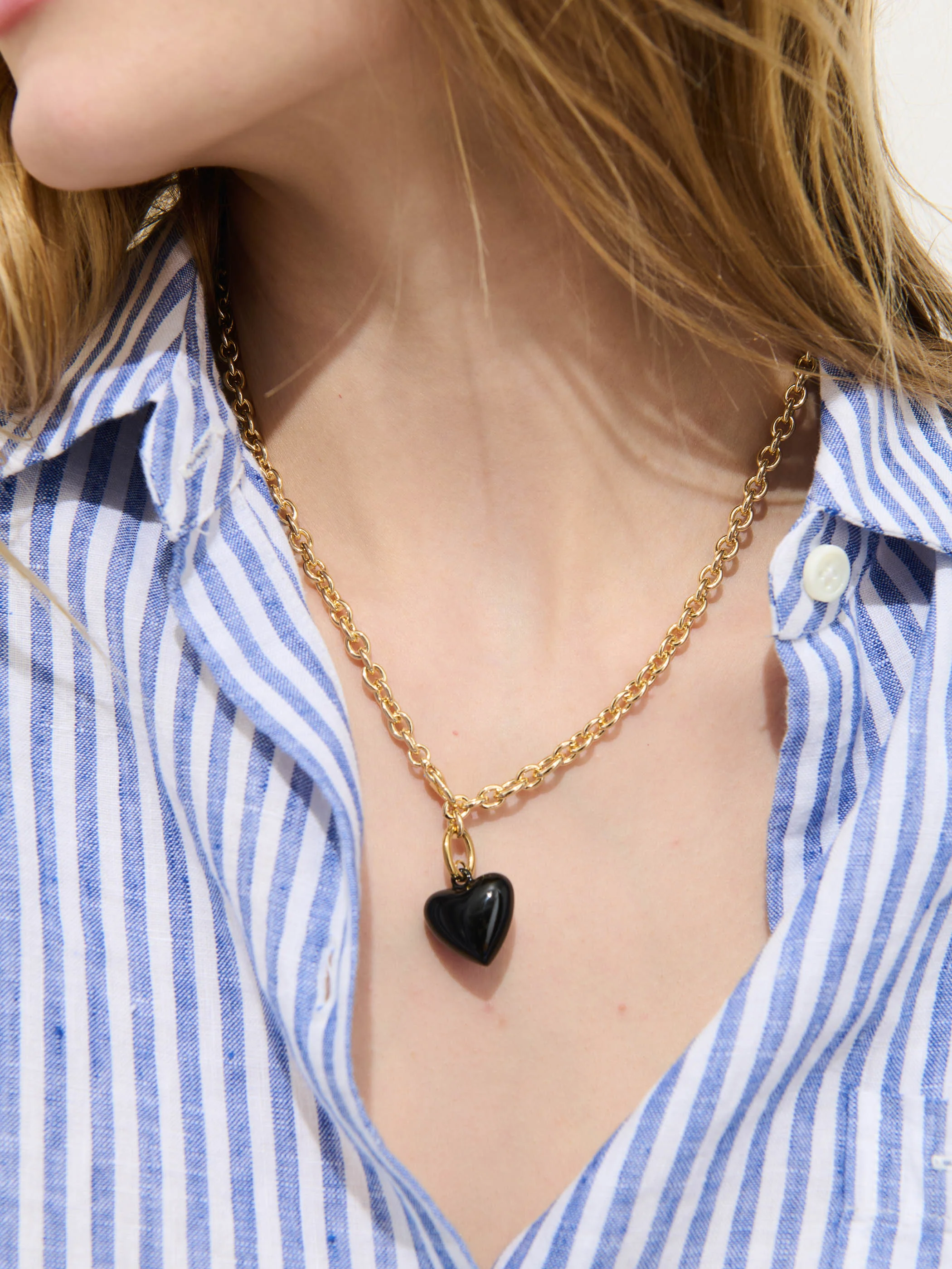 Roxanne Assoulin Mini Puffy Heart Necklace - Image 3