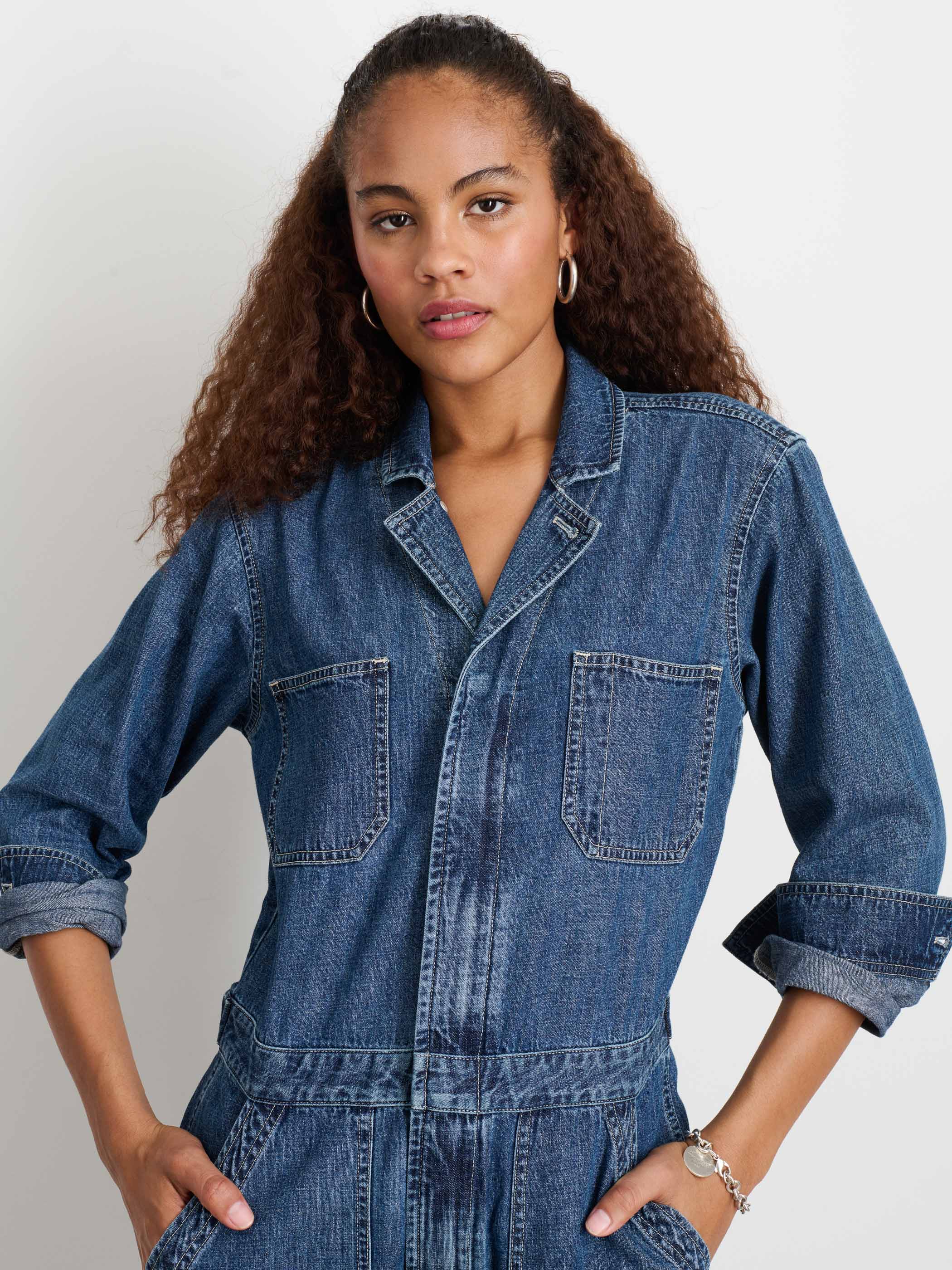 Shoreditch Jumpsuit in Denim - Image 3