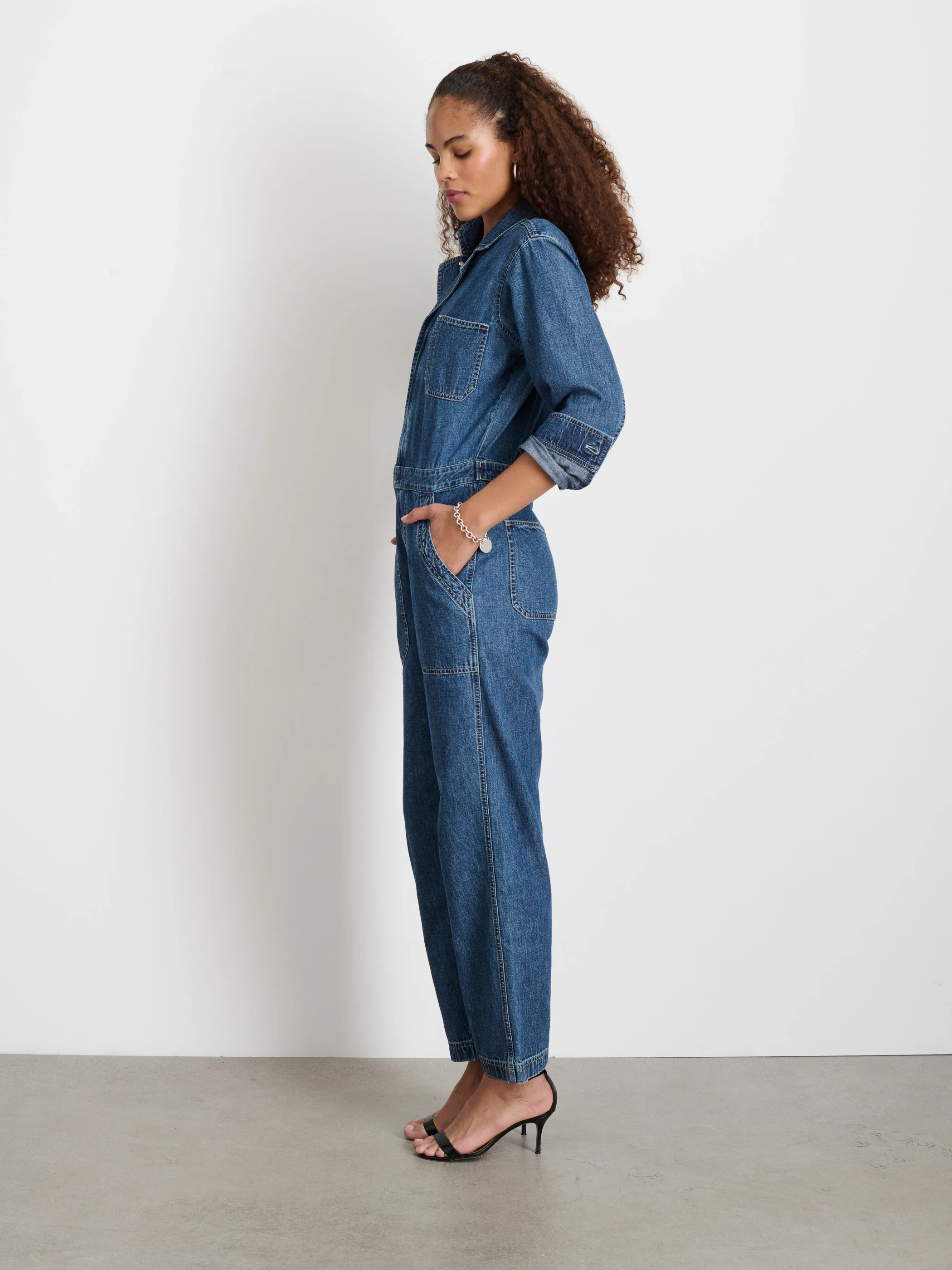 Shoreditch Jumpsuit in Denim - Image 4
