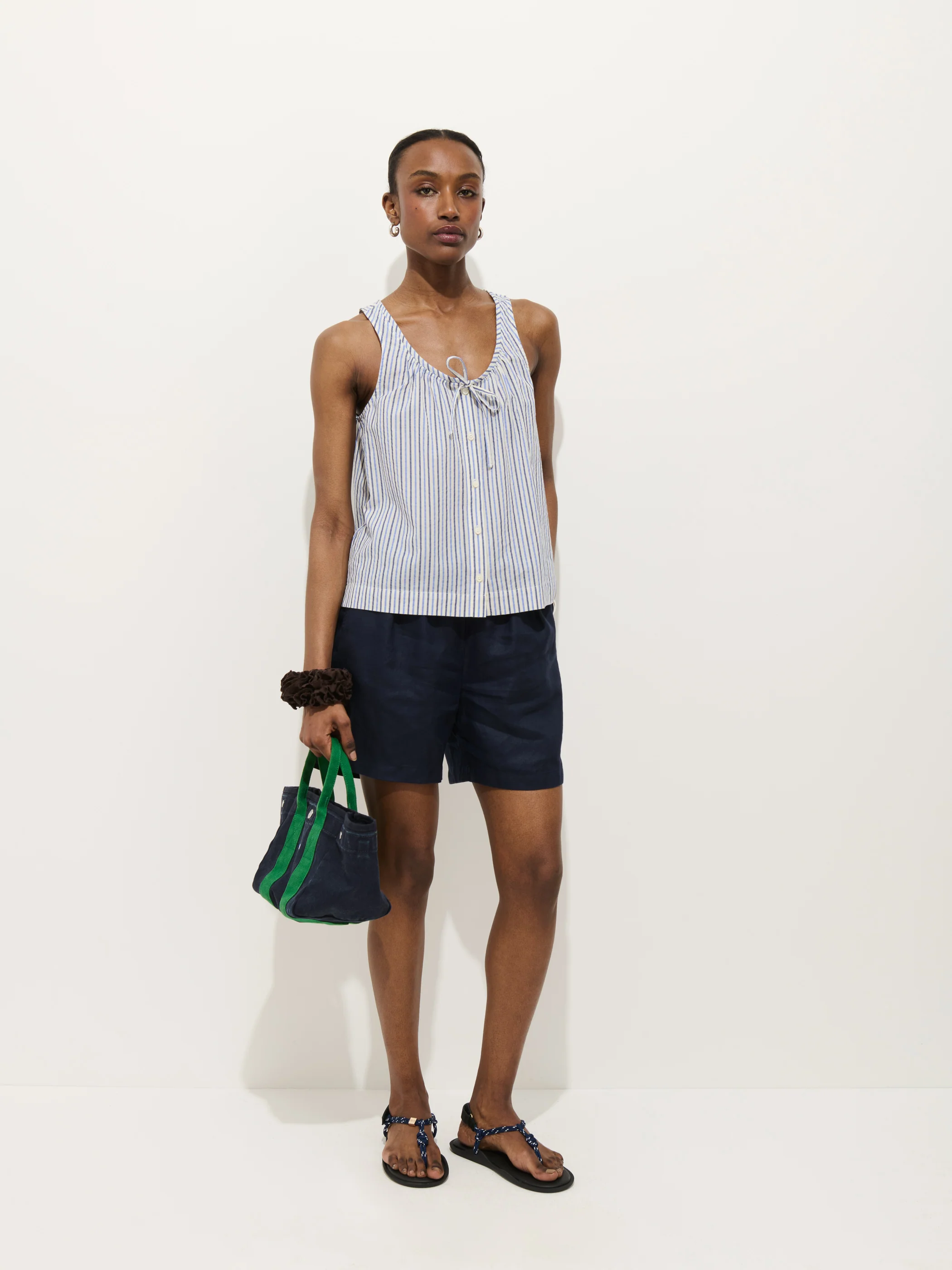 Sidney Stripe Top In Seersucker - Image 3