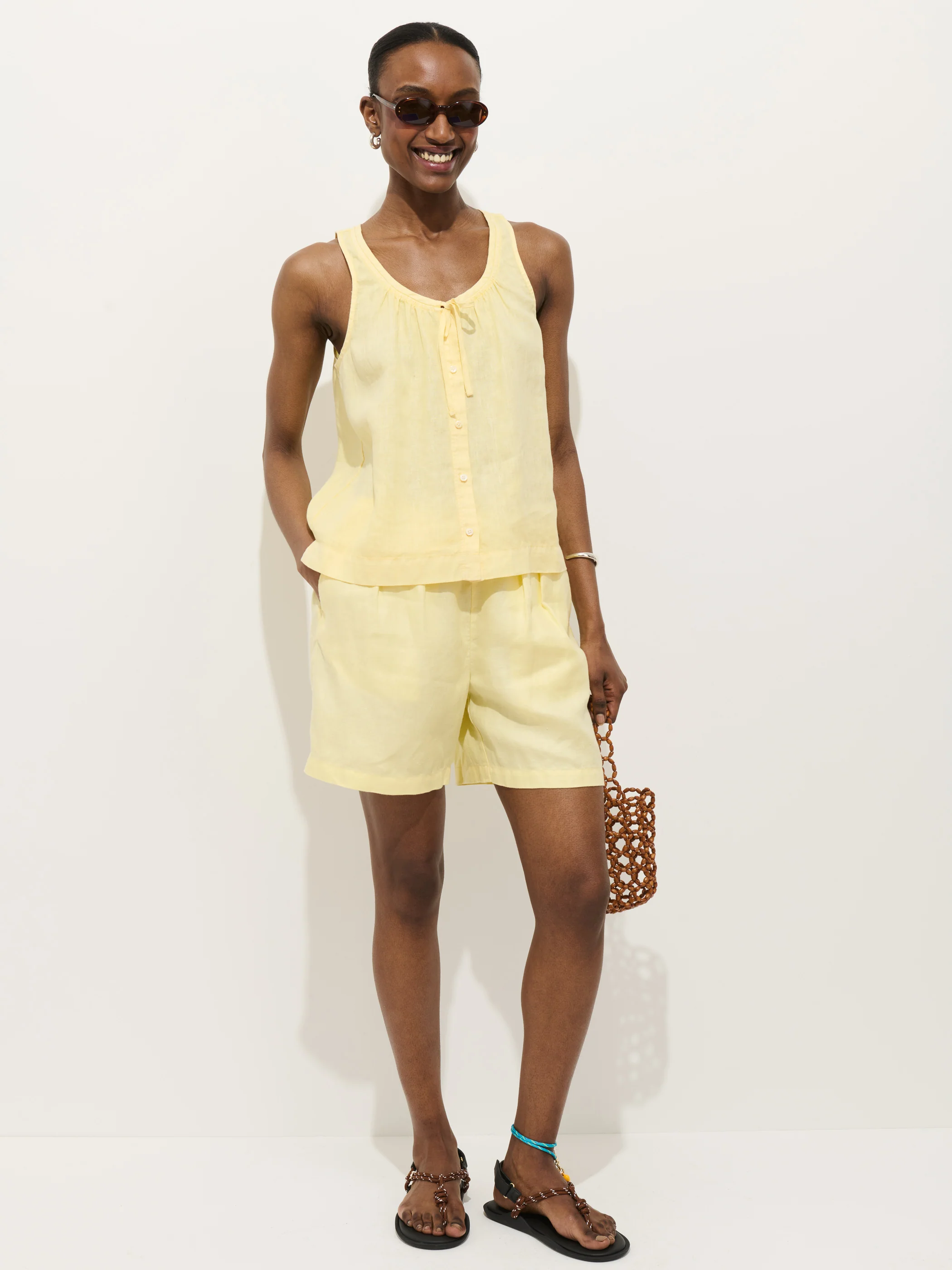 Sidney Top In Linen - Image 3
