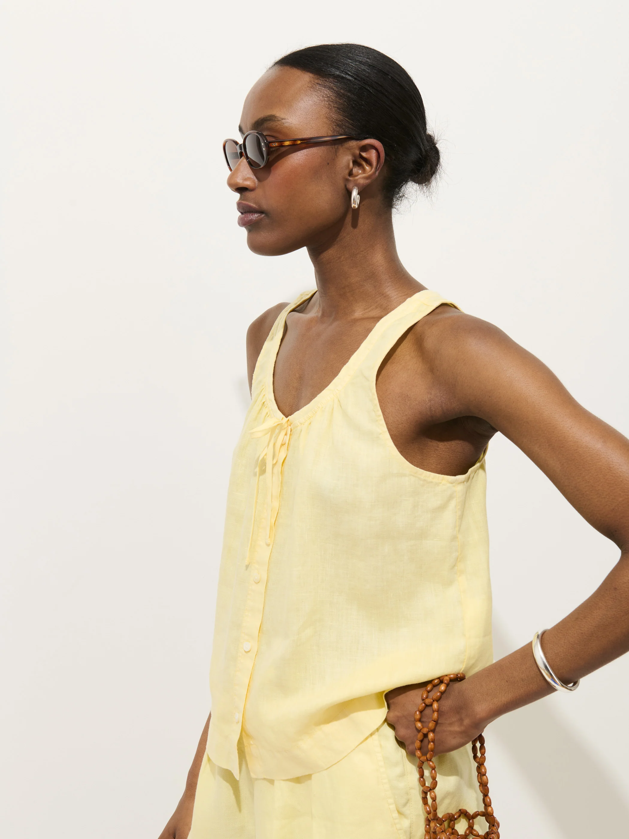 Sidney Top In Linen - Image 6