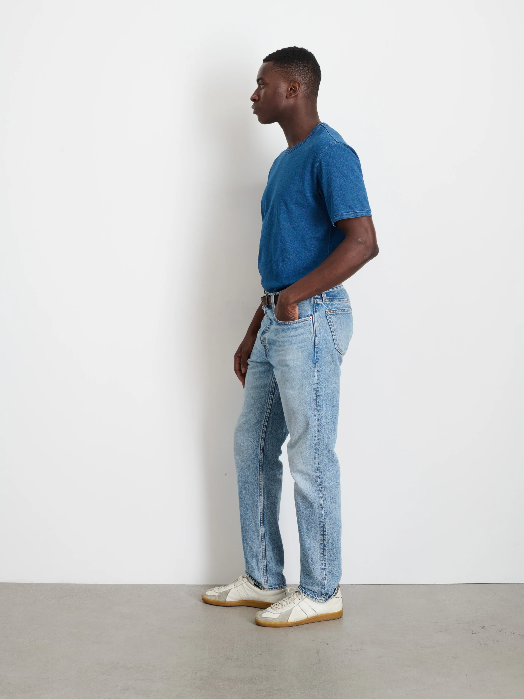 Standard T-Shirt in Indigo Slub Cotton - Image 4