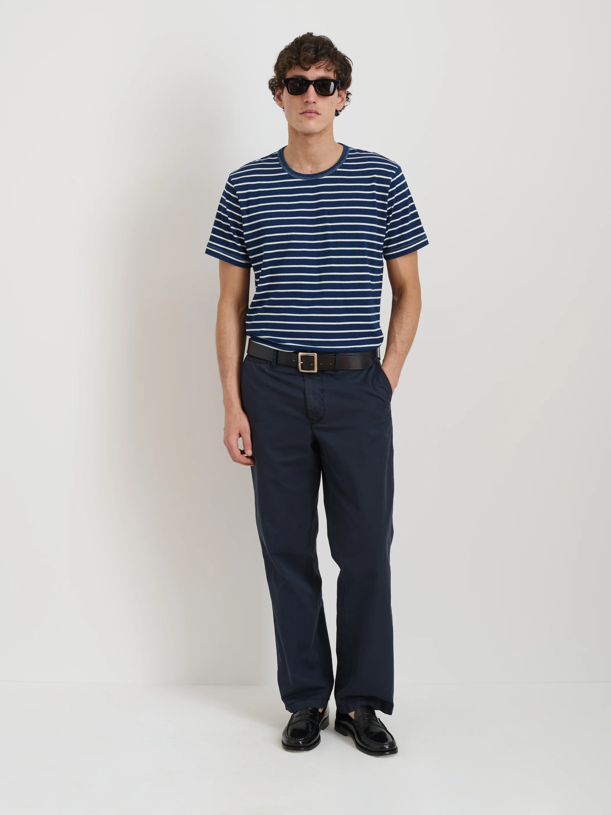 Standard Indigo Striped Tee In Cotton - Image 3