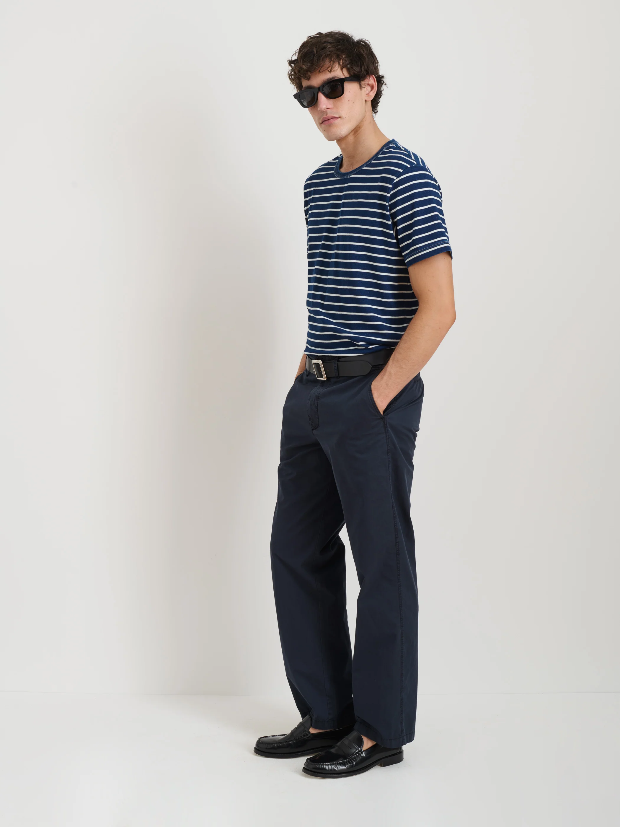 Standard Indigo Striped Tee In Cotton - Image 4