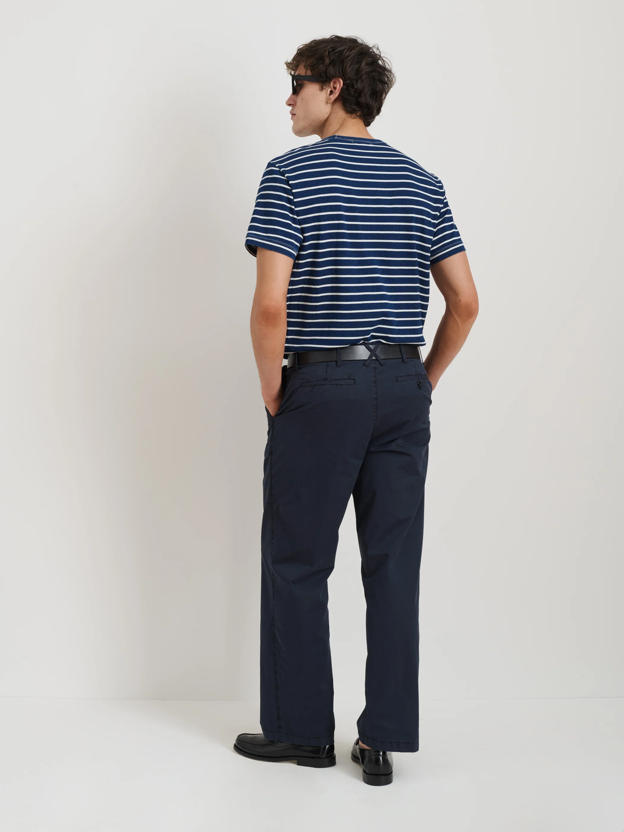 Standard Indigo Striped Tee In Cotton - Image 5