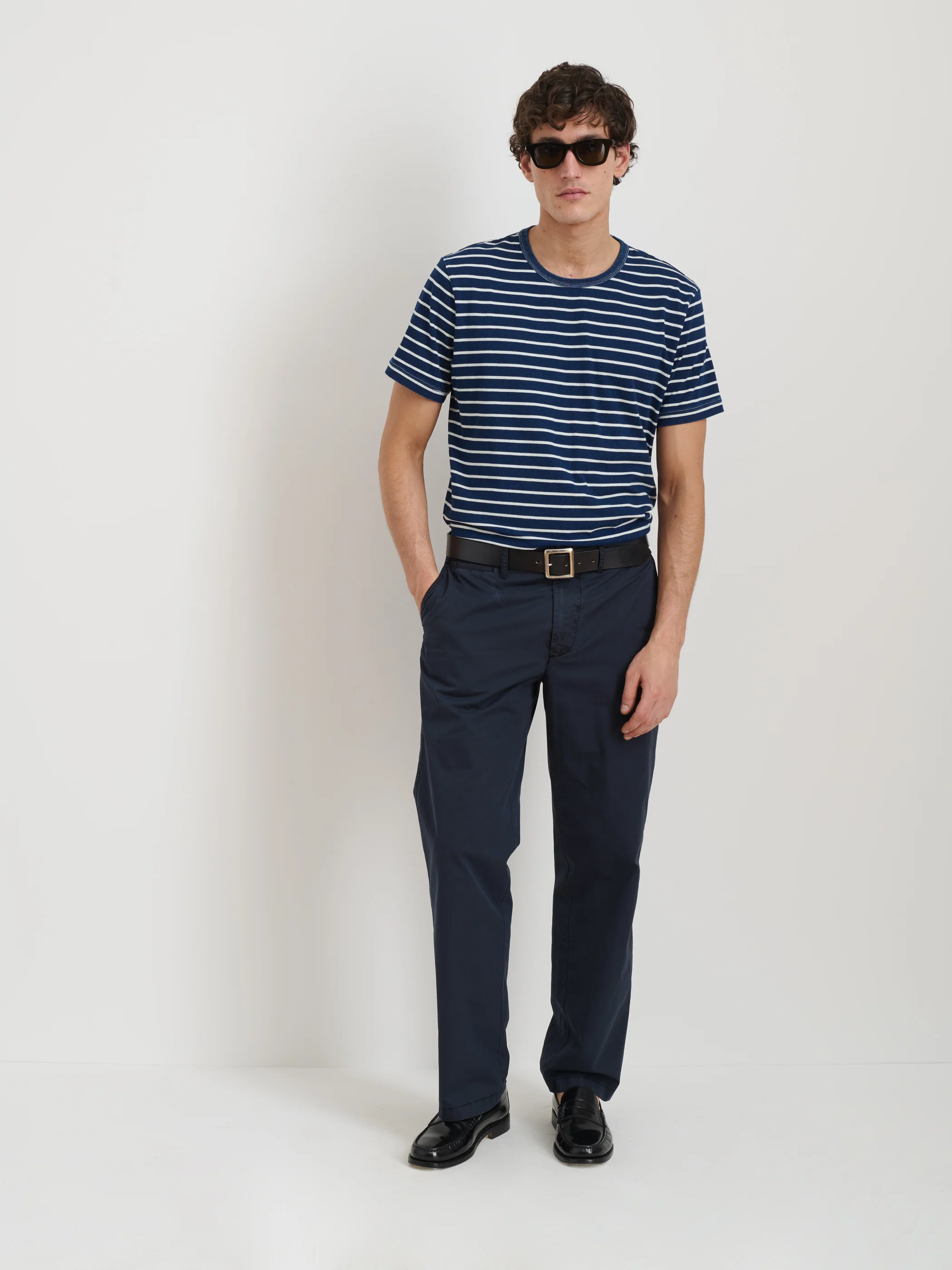 Standard Indigo Striped Tee In Cotton - Image 6