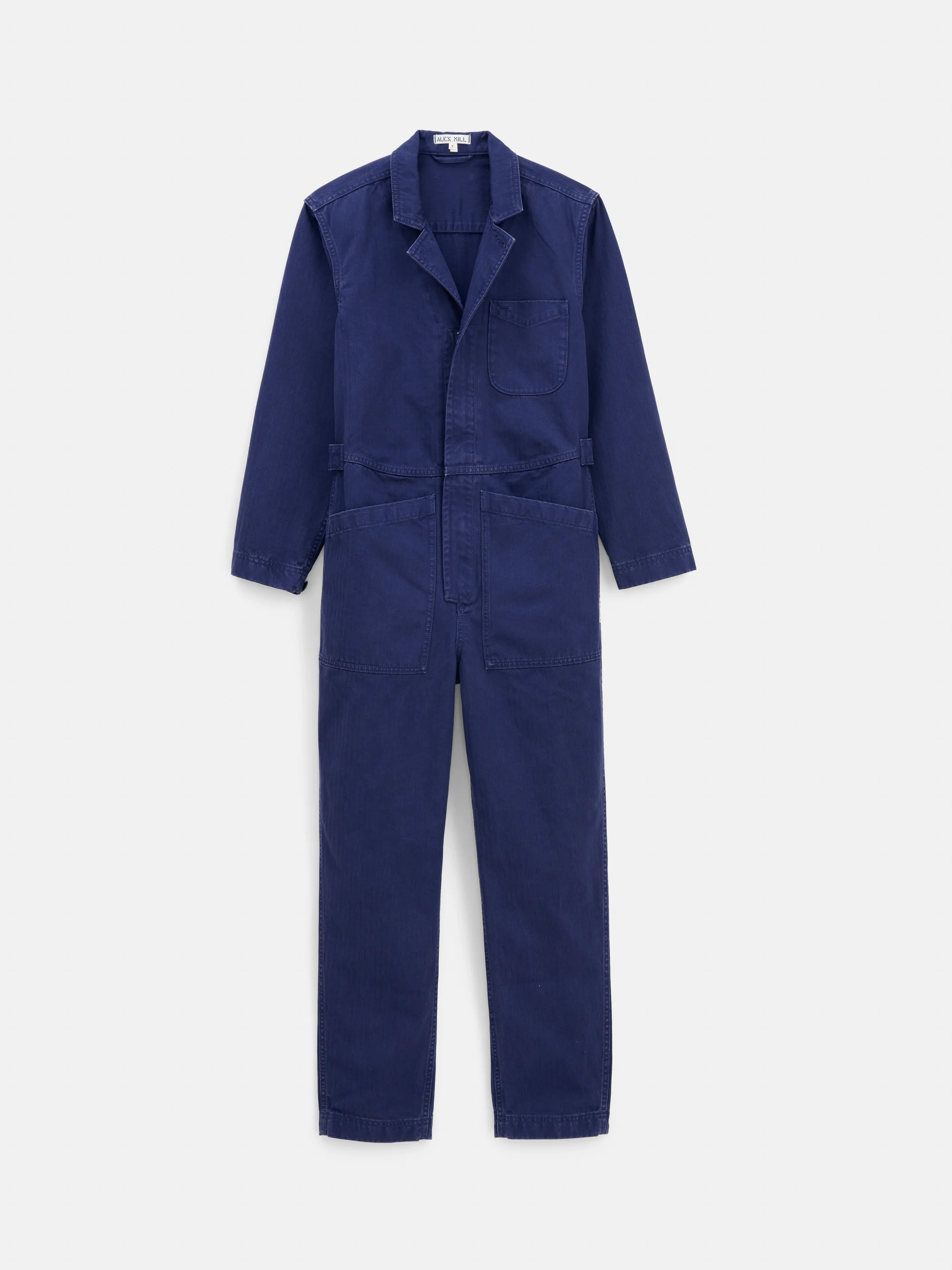 Standard Zip Jumpsuit in Herringbone - Image 2