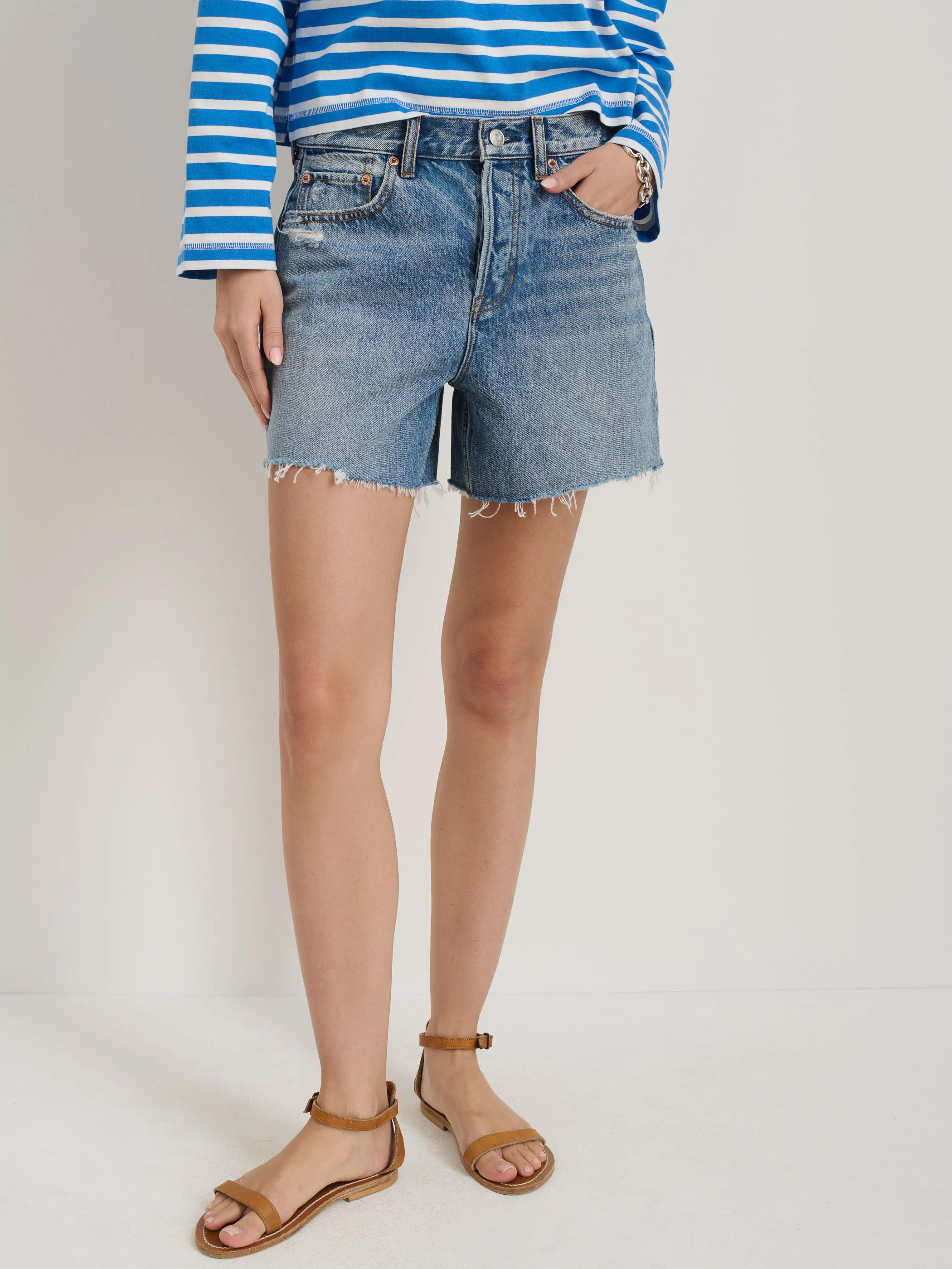 Stella Short in Denim - Image 3