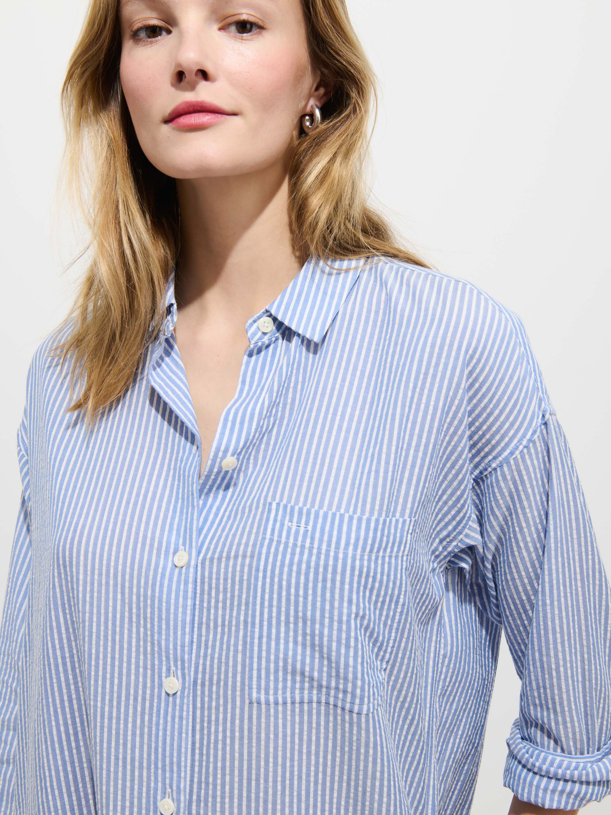Kerry Shirtdress In Seersucker - Image 4