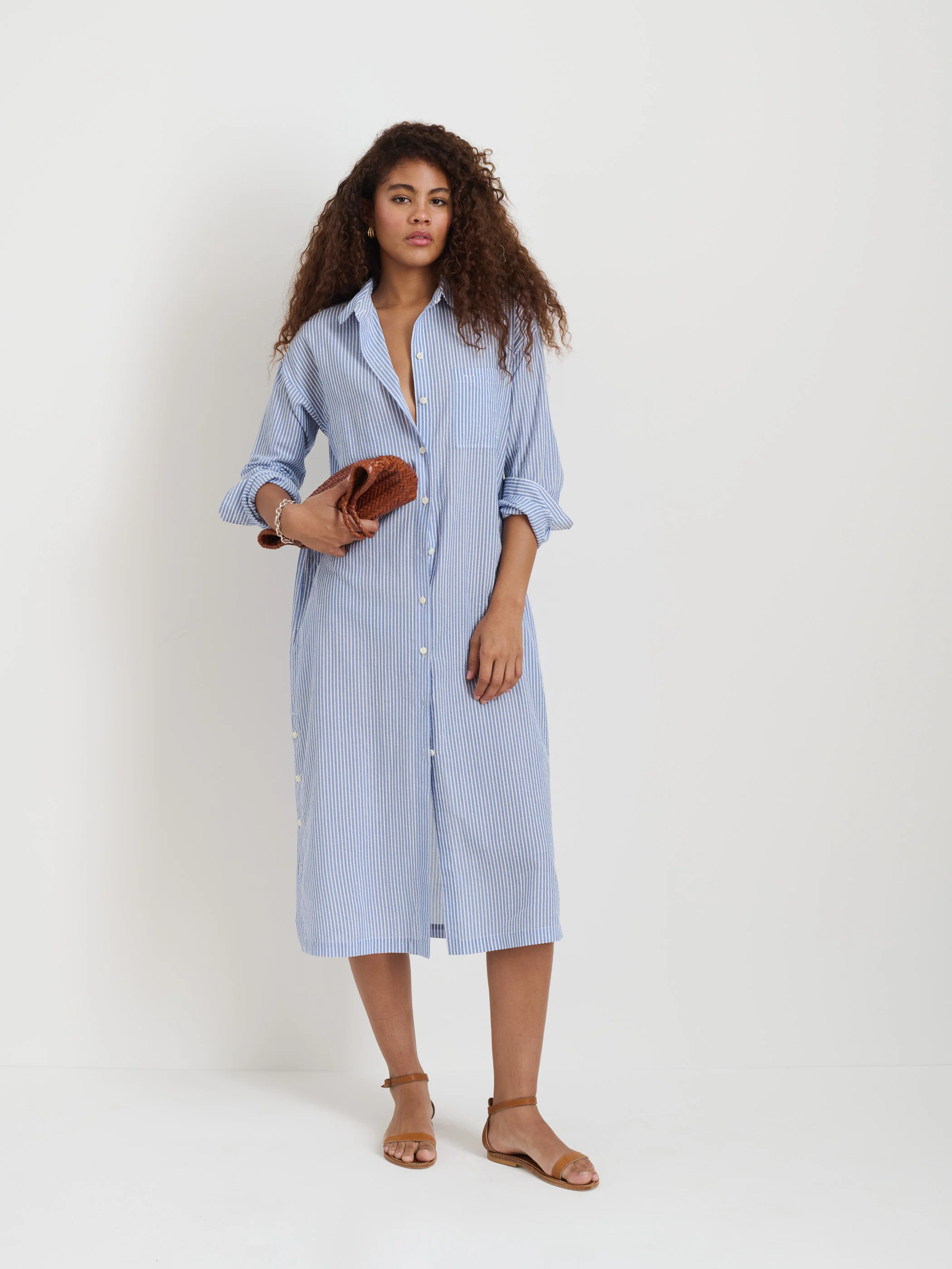 Kerry Shirtdress In Seersucker - Image 7