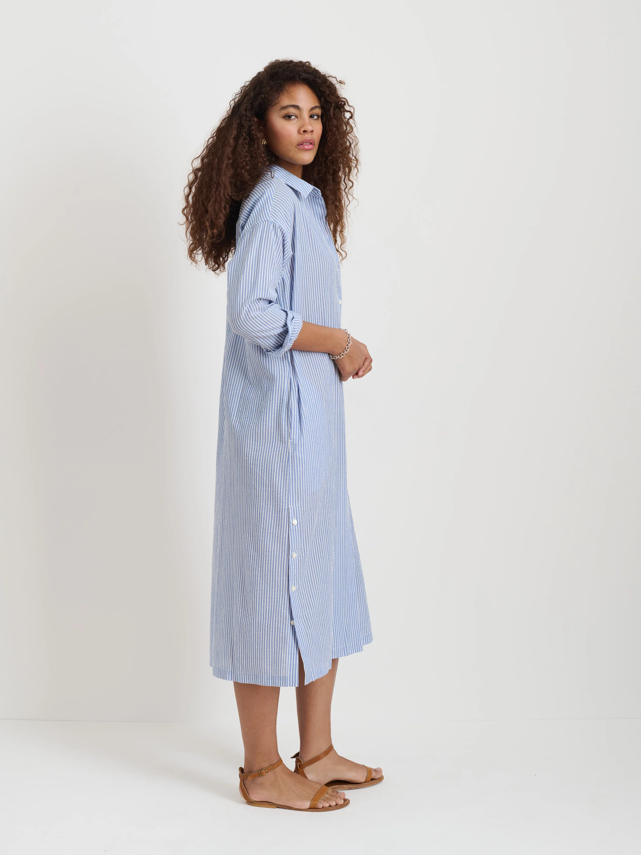 Kerry Shirtdress In Seersucker - Image 8