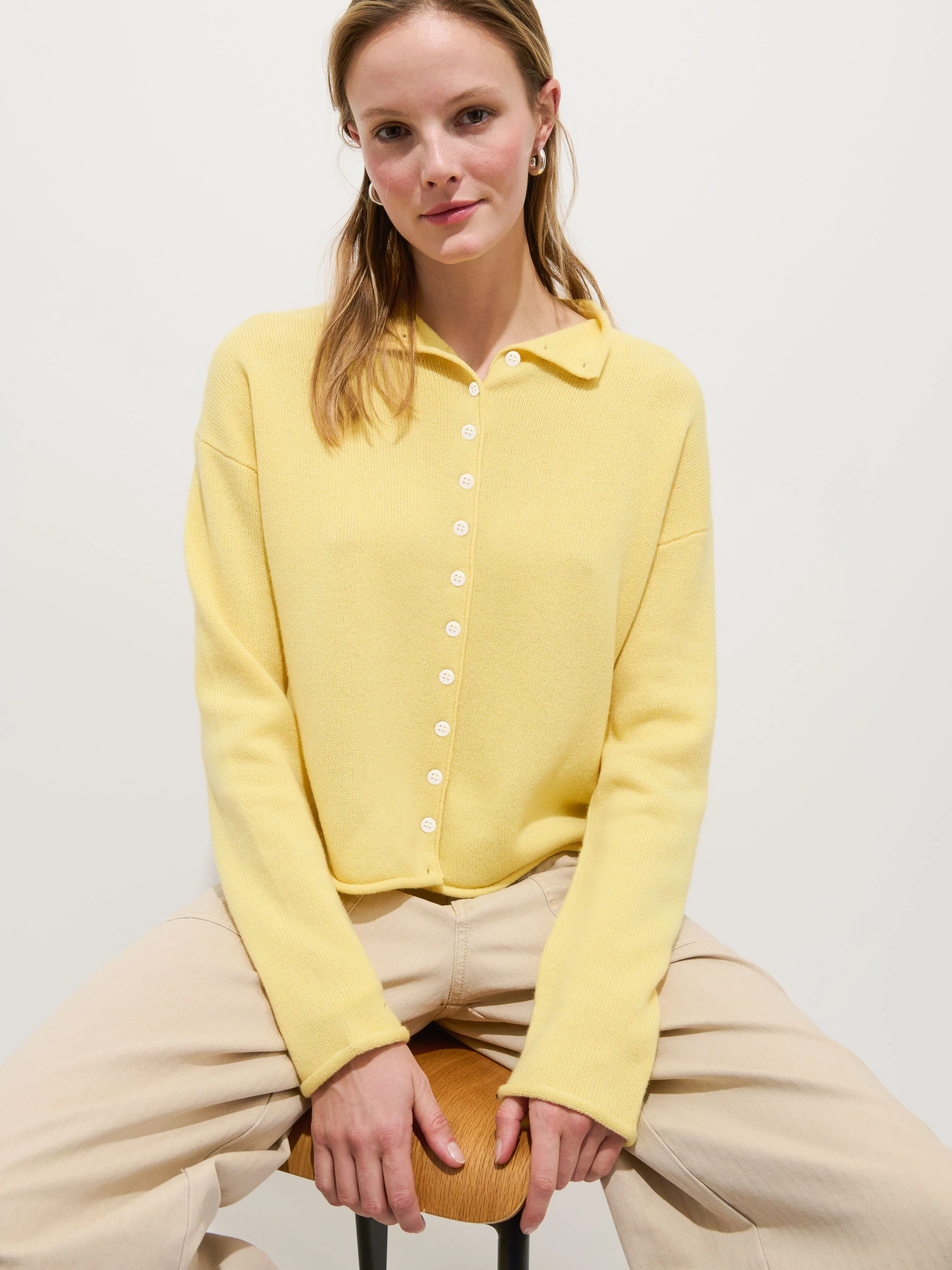 Taylor Cardigan in Washed Cashmere - Image 4