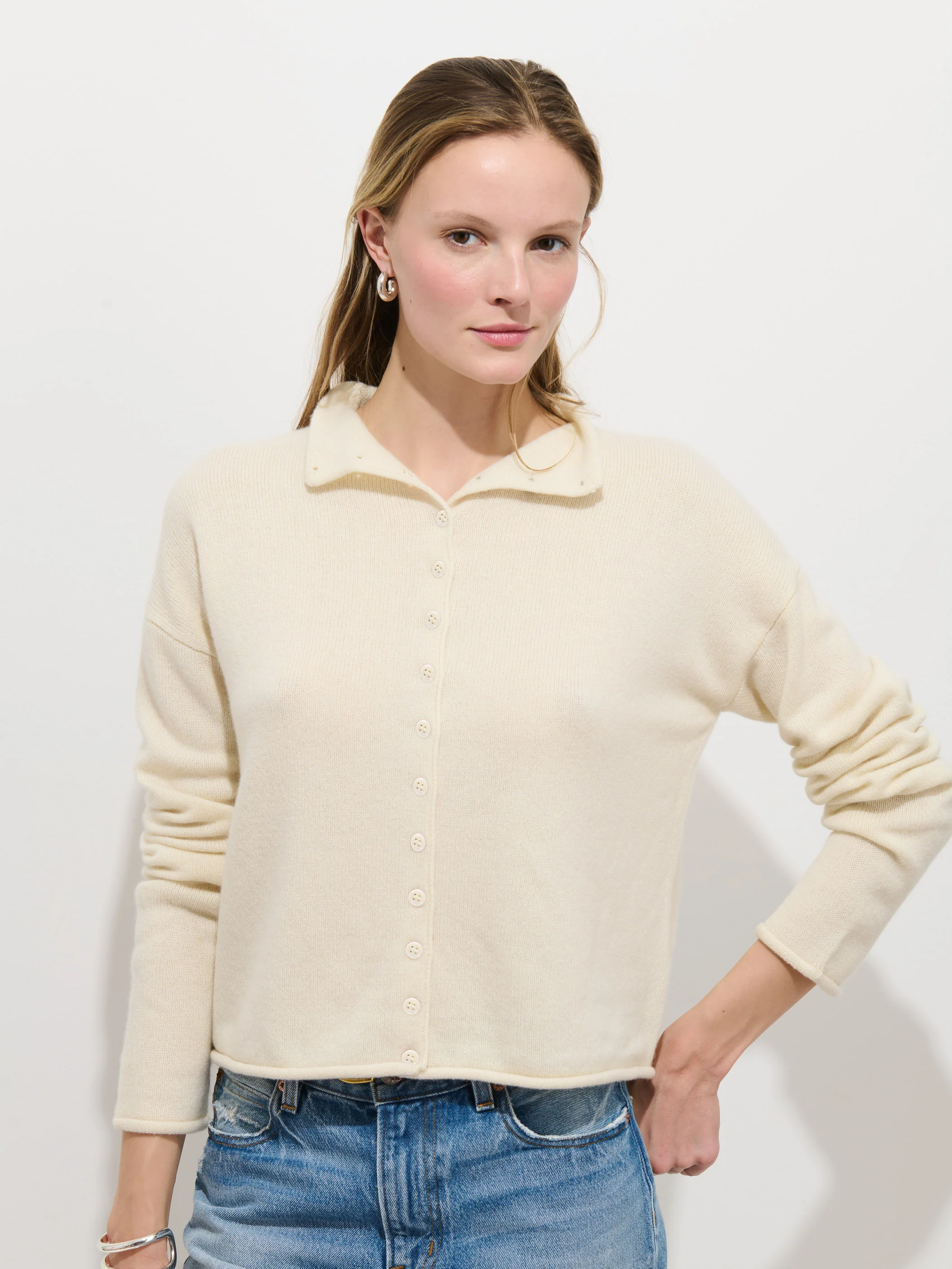 Taylor Cardigan in Washed Cashmere