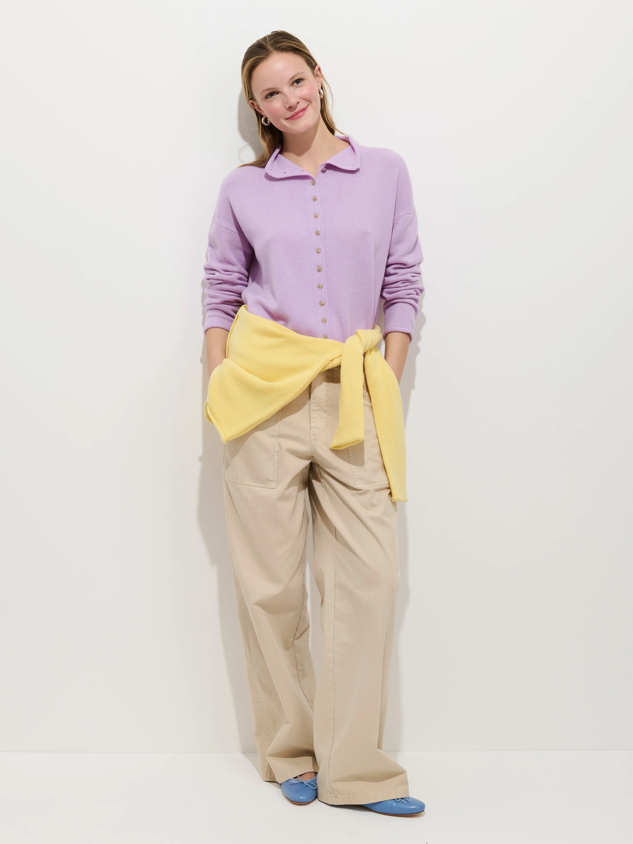 Taylor Cardigan in Washed Cashmere - Image 3