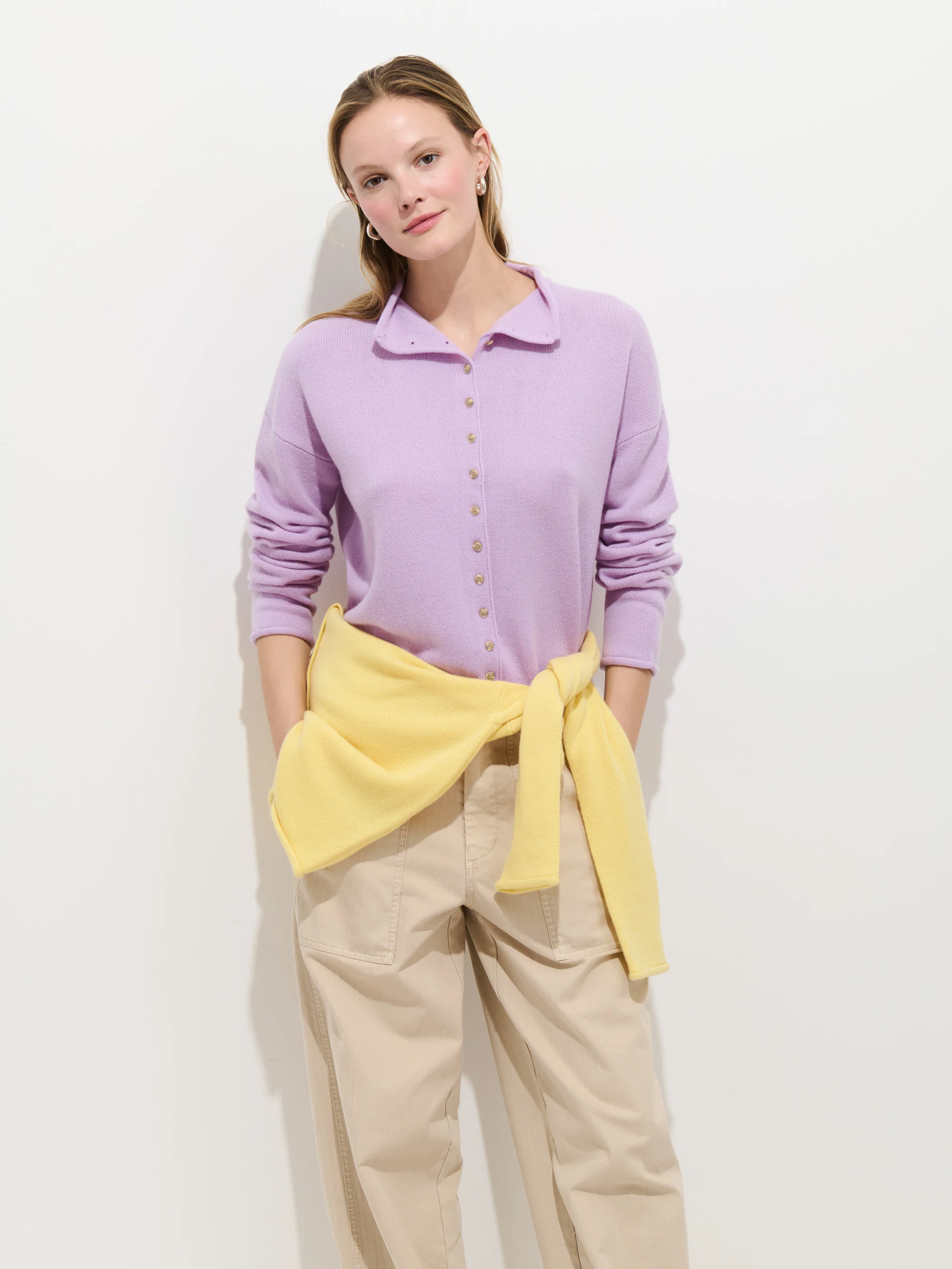 Taylor Cardigan in Washed Cashmere - Image 4
