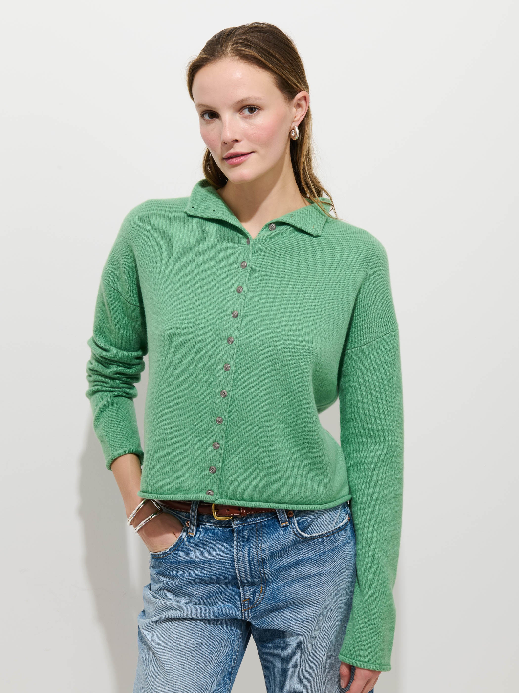 Taylor Cardigan in Washed Cashmere