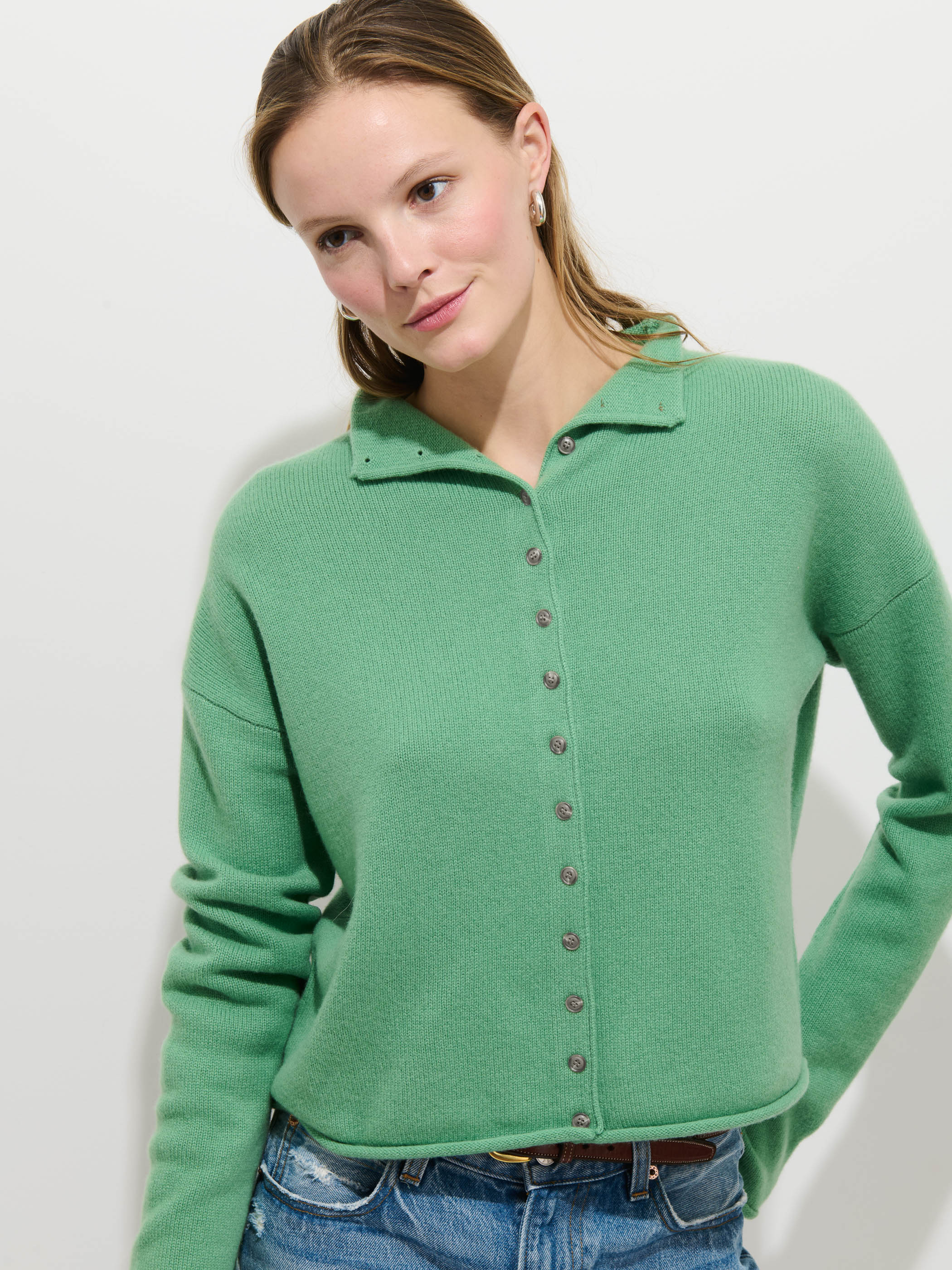 Taylor Cardigan in Washed Cashmere - Image 4