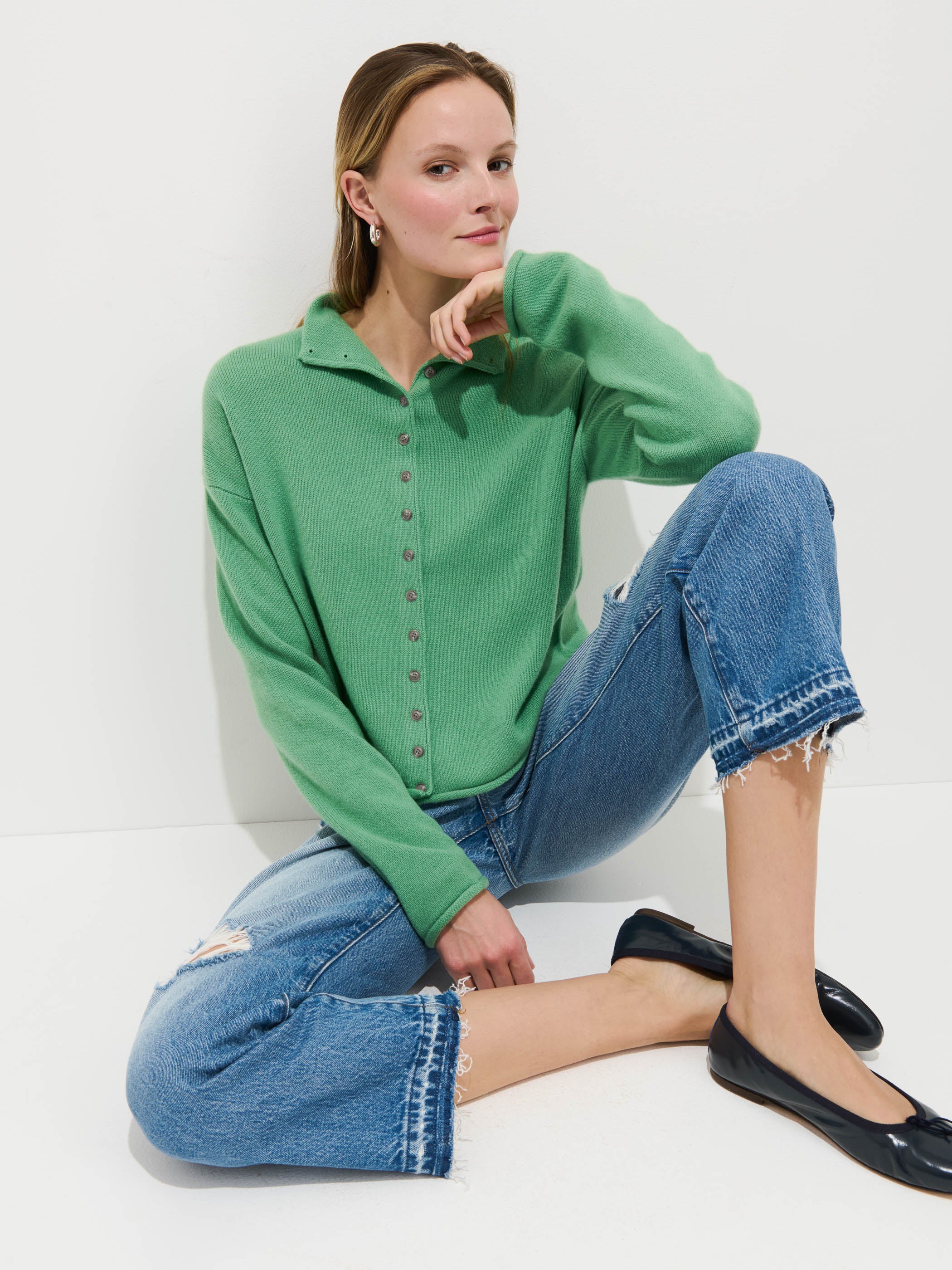Taylor Cardigan in Washed Cashmere - Image 5
