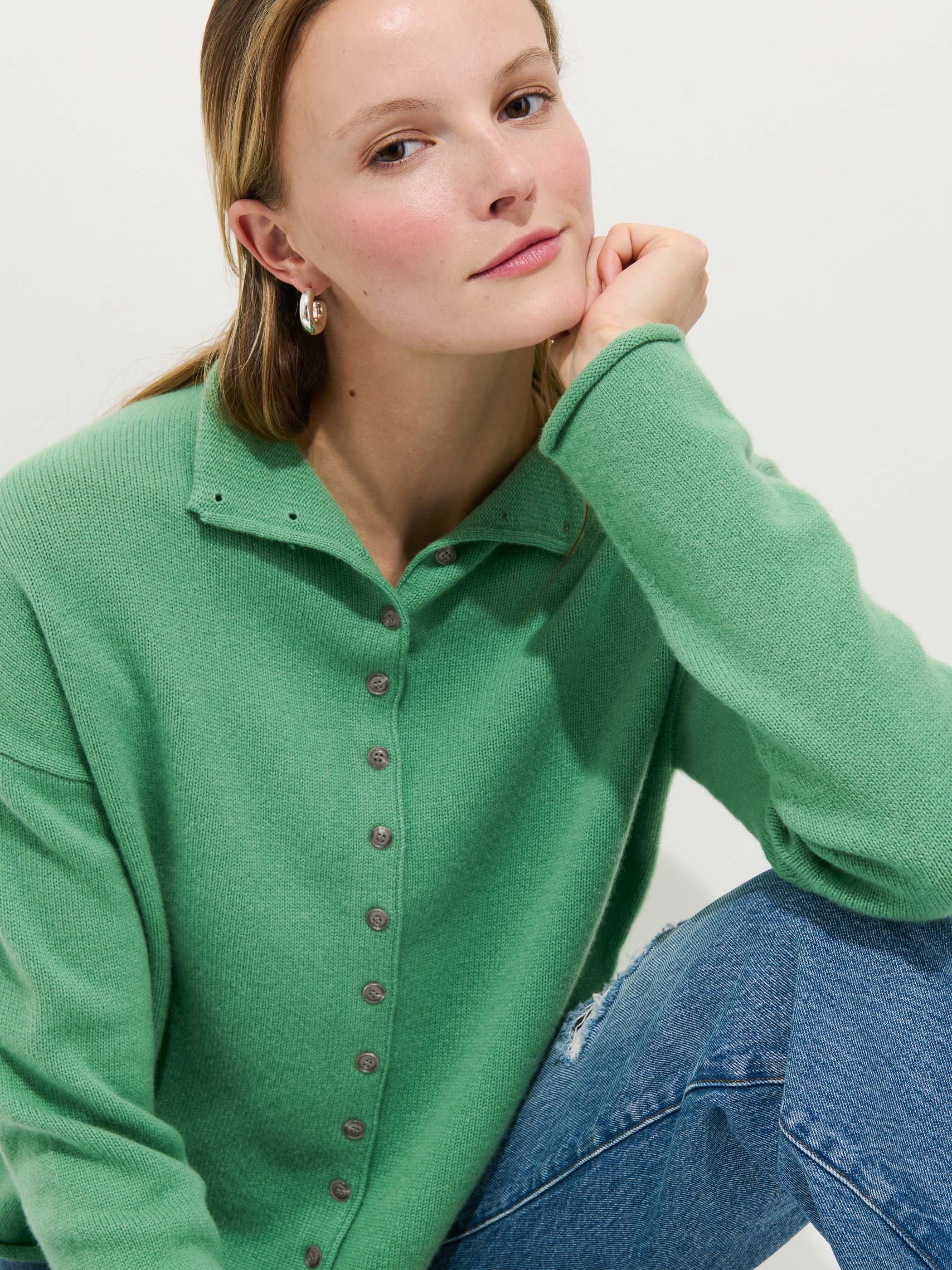 Taylor Cardigan in Washed Cashmere - Image 6