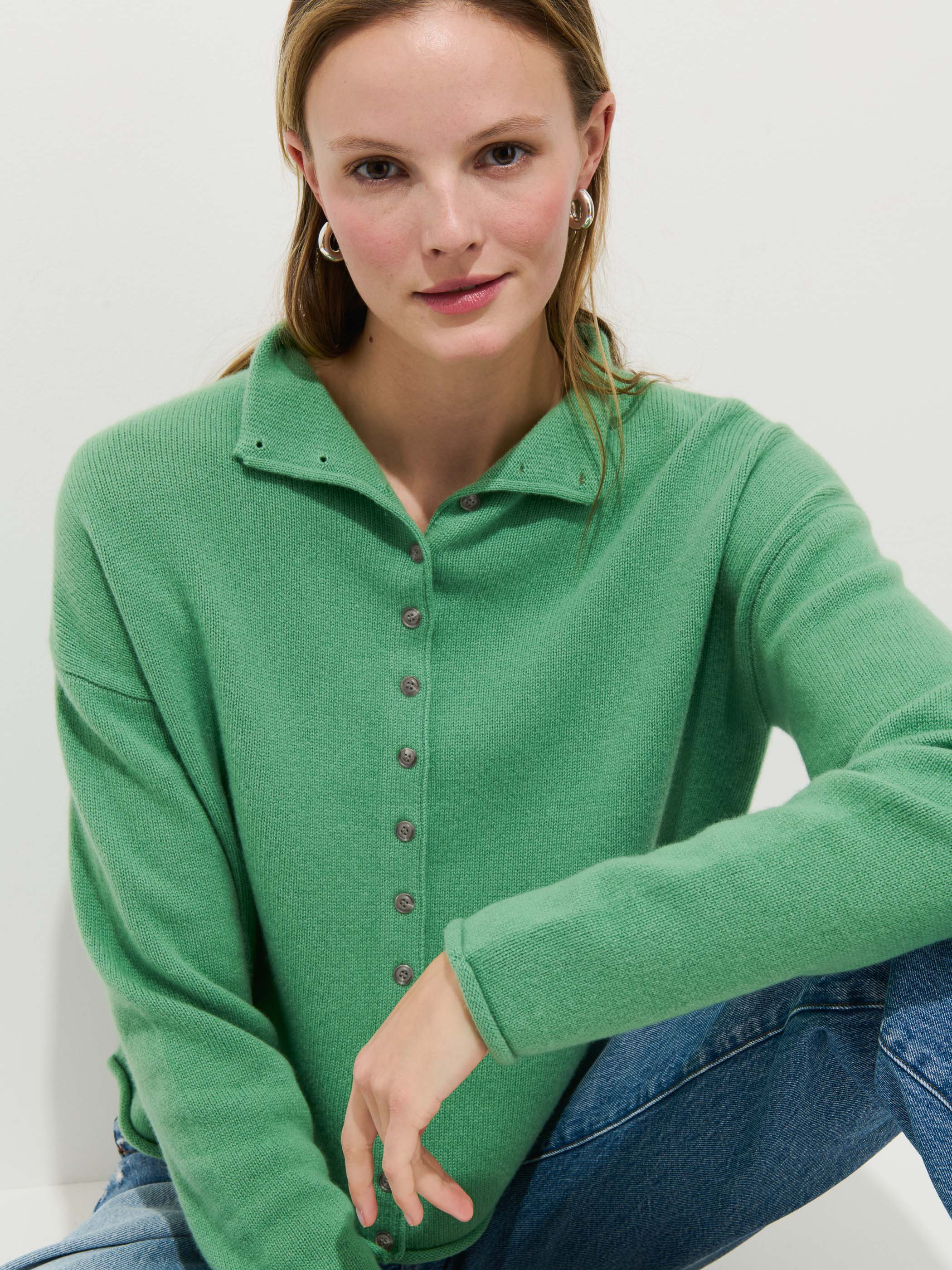 Taylor Cardigan in Washed Cashmere - Image 7