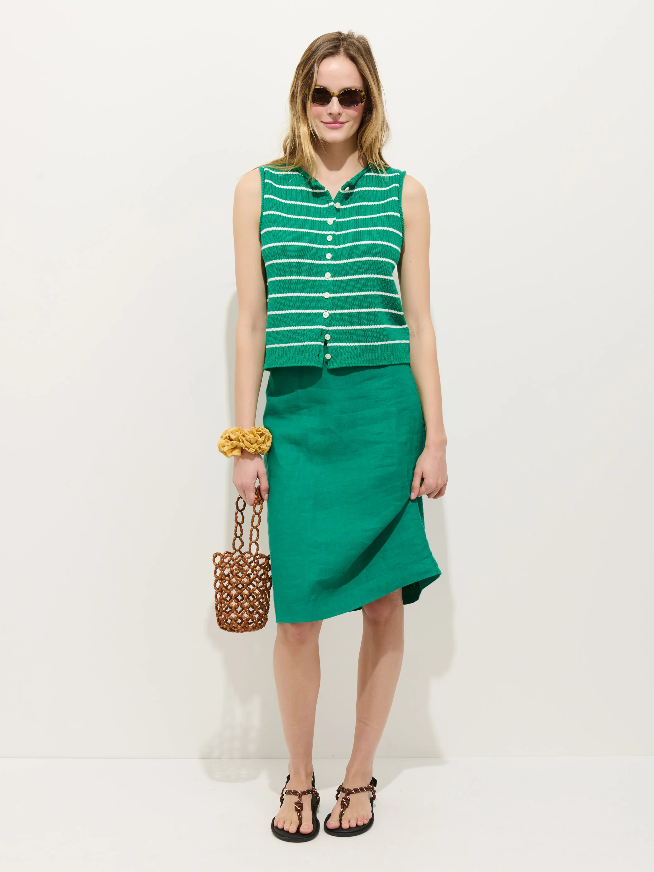Taylor Striped Vest in Cotton - Image 3